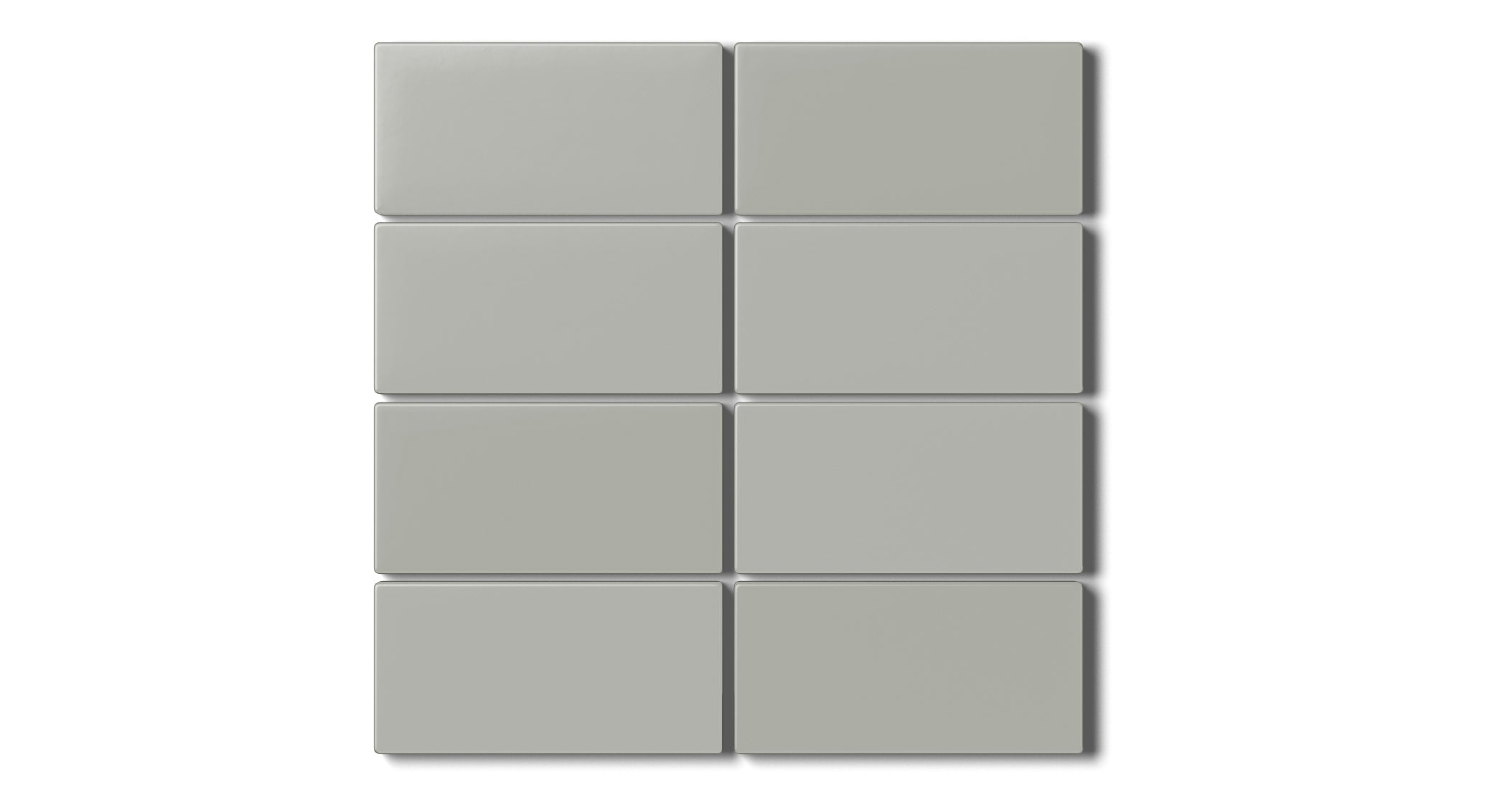 2x4 Straight Set Sheeted Natural Press Ceramic Mosaic Tile in Puget Sound Matte