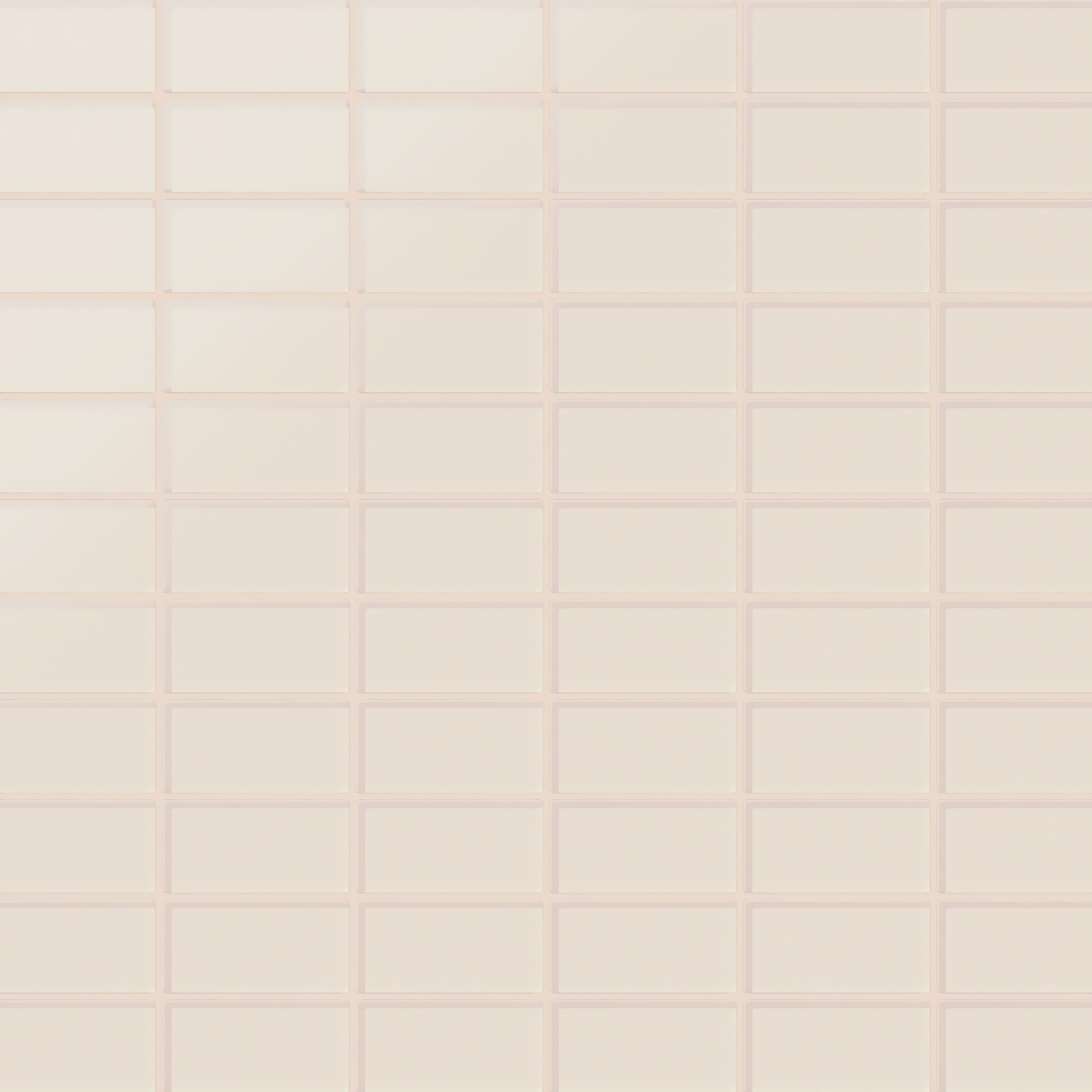 2x4 Straight Set Sheeted Glass Mosaic Tile in Sandpiper Matte
