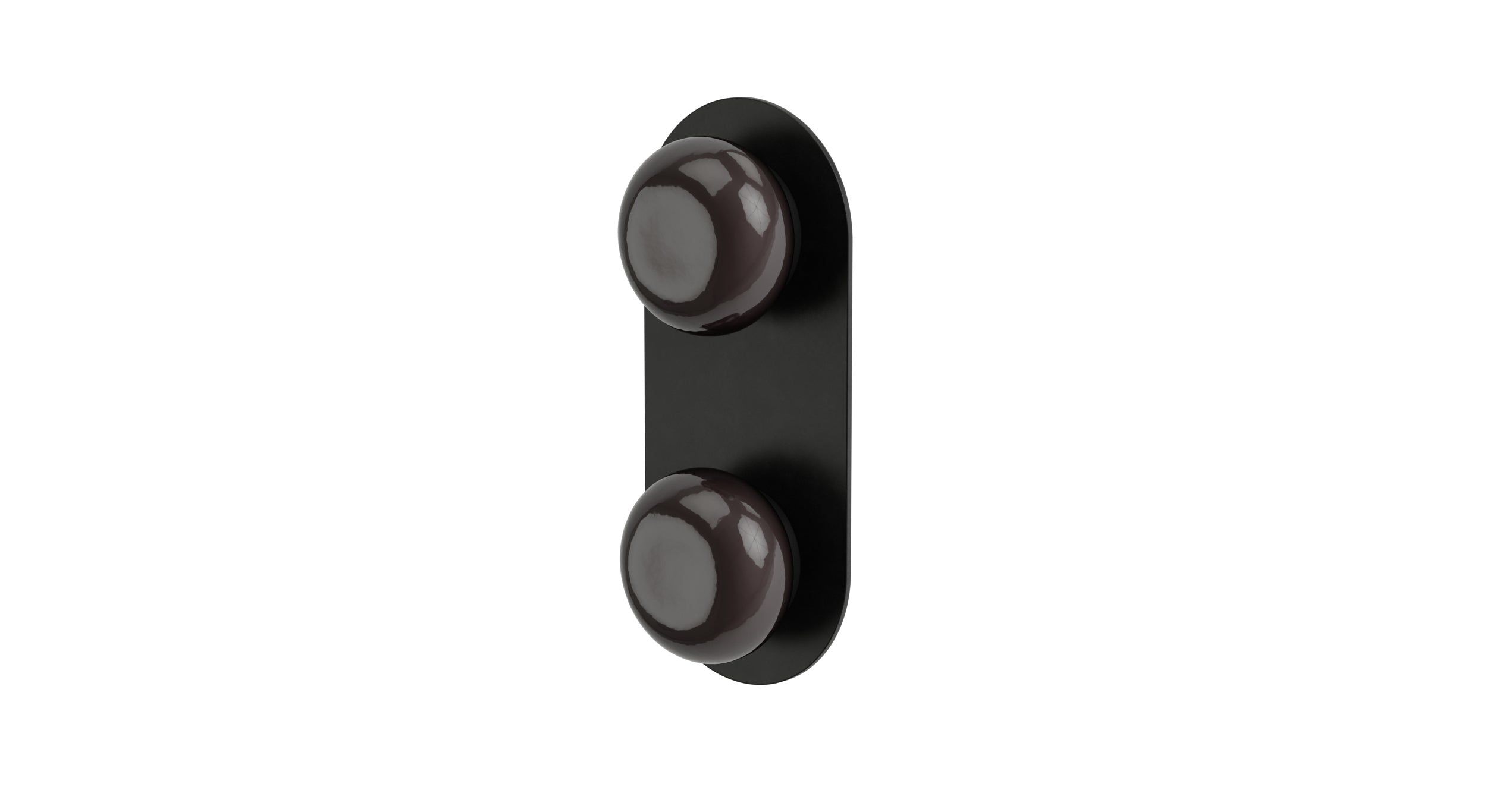 Foundry Two Handle Wall Mount Shower Trim with Pebble Ceramic Knob Handles in Oil Rubbed Bronze
