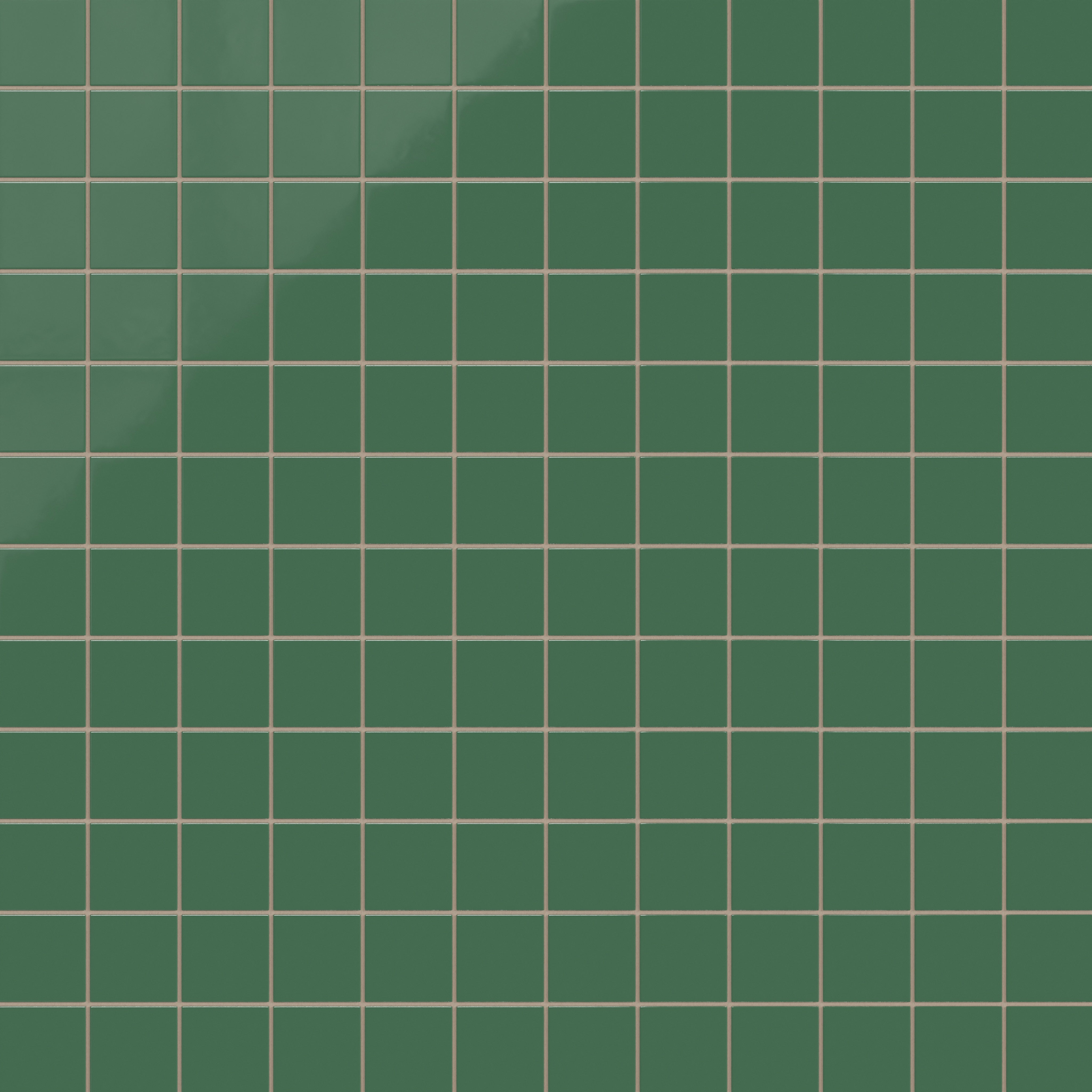 3x3 Straight Set Sheeted Natural Press Ceramic Mosaic Tile in Viridian Gloss
