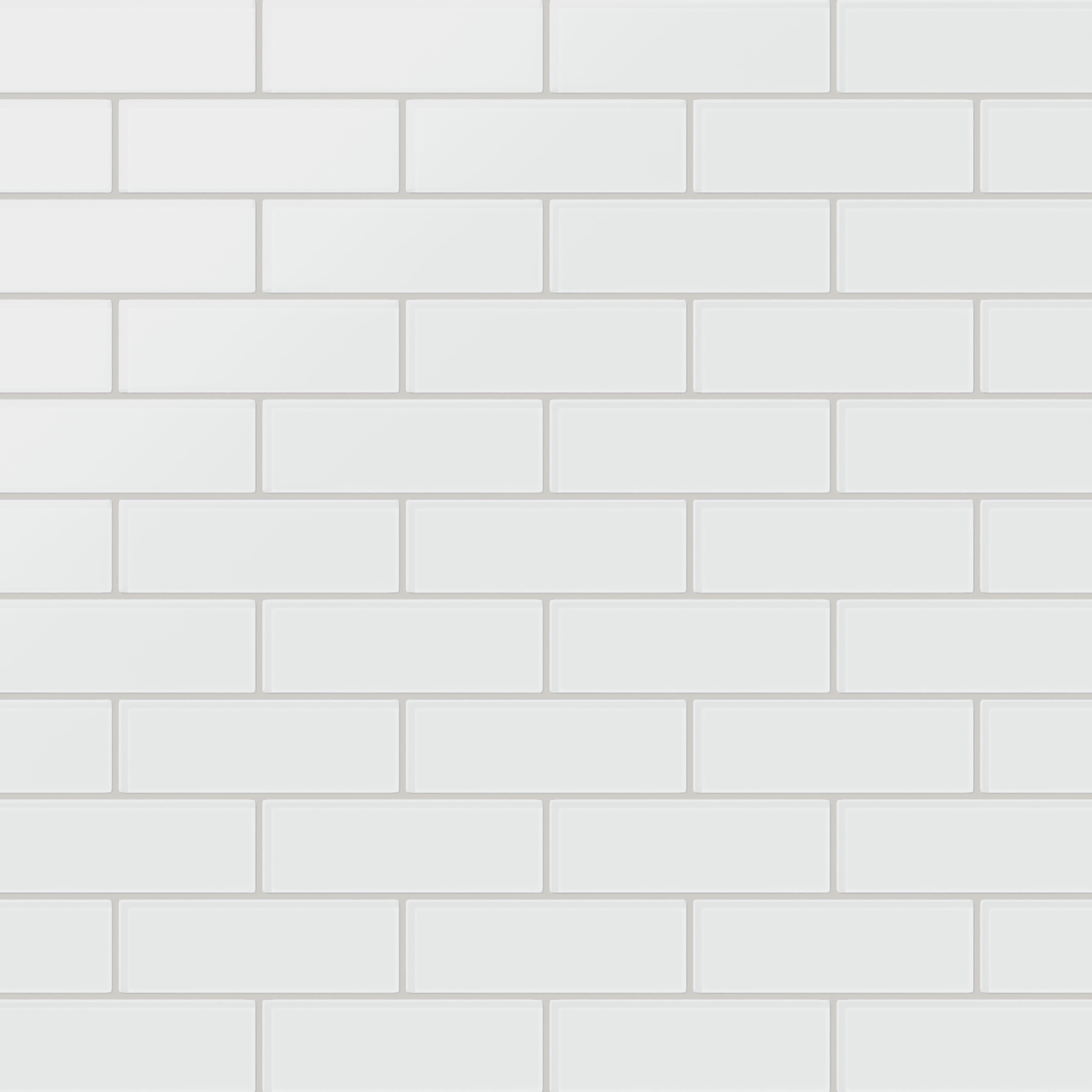 2x6 Glass Tile in Egret Matte