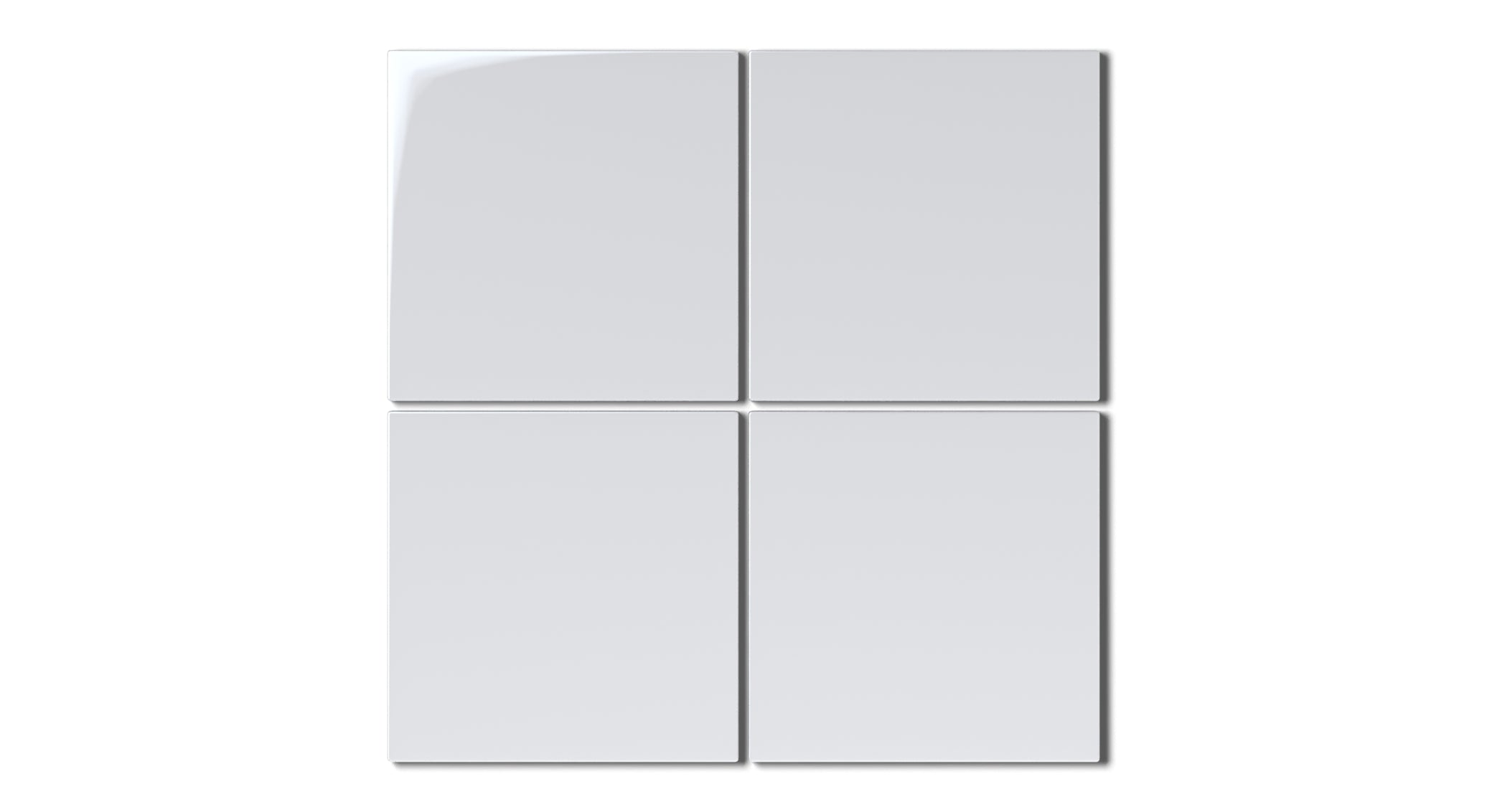 6x6 Natural Press Ceramic Tile in Tin Oxide Gloss