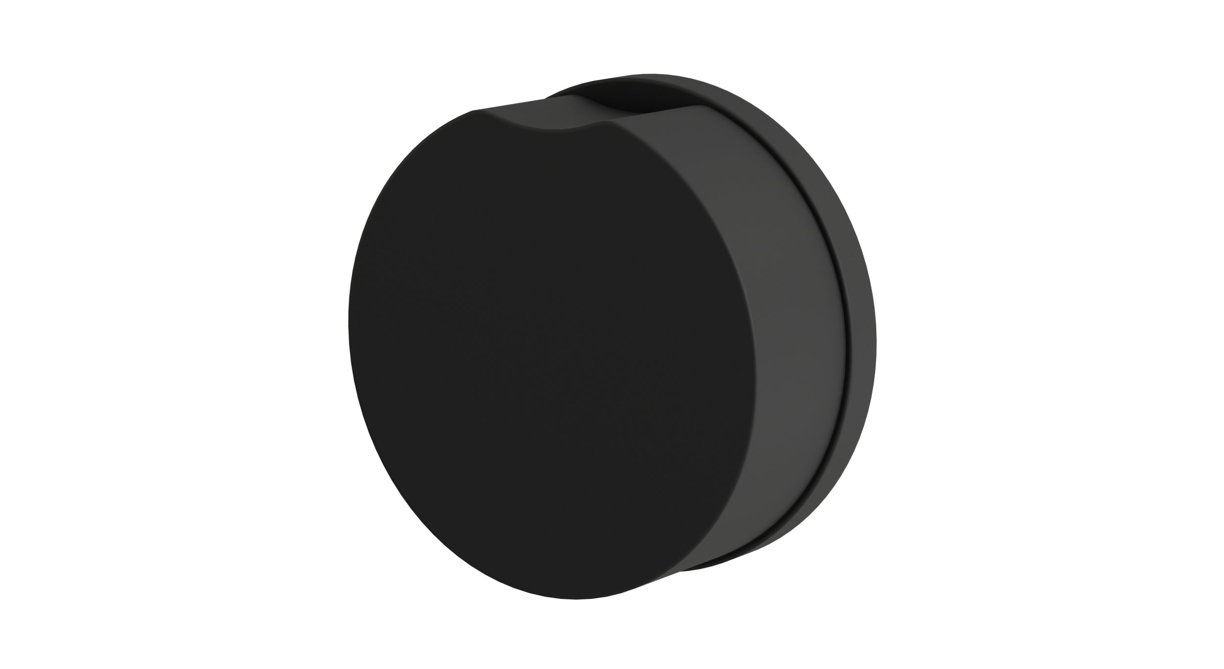Foundry One Handle Wall Mount Diverter/Volume Control Shower Trim with Barrel Knob Handle in Matte Black
