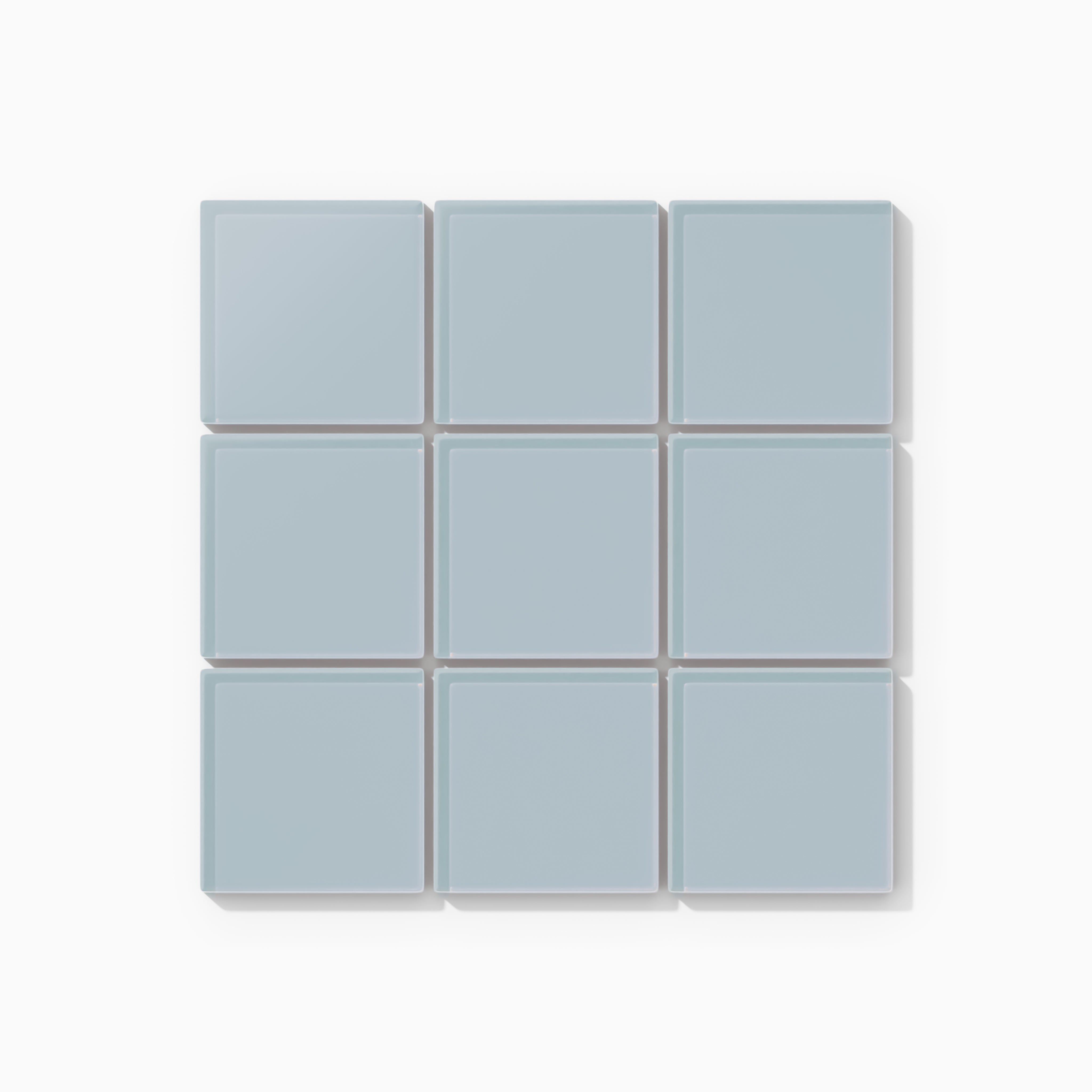 3x3 Straight Set Sheeted Glass Mosaic Tile in Partridge Matte