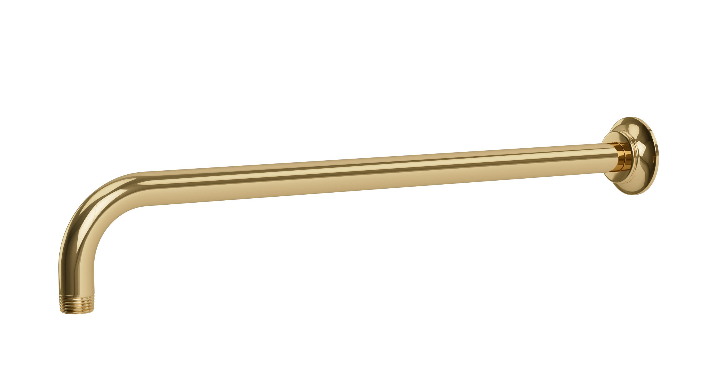 Emerson 90-Degree 16" Shower Arm with Flange in Polished Brass