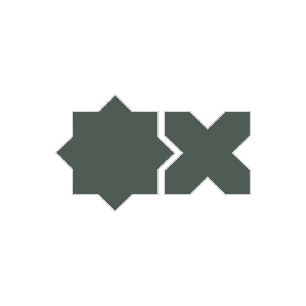 Star & Cross Original Ceramic Tile in Tempest Matte