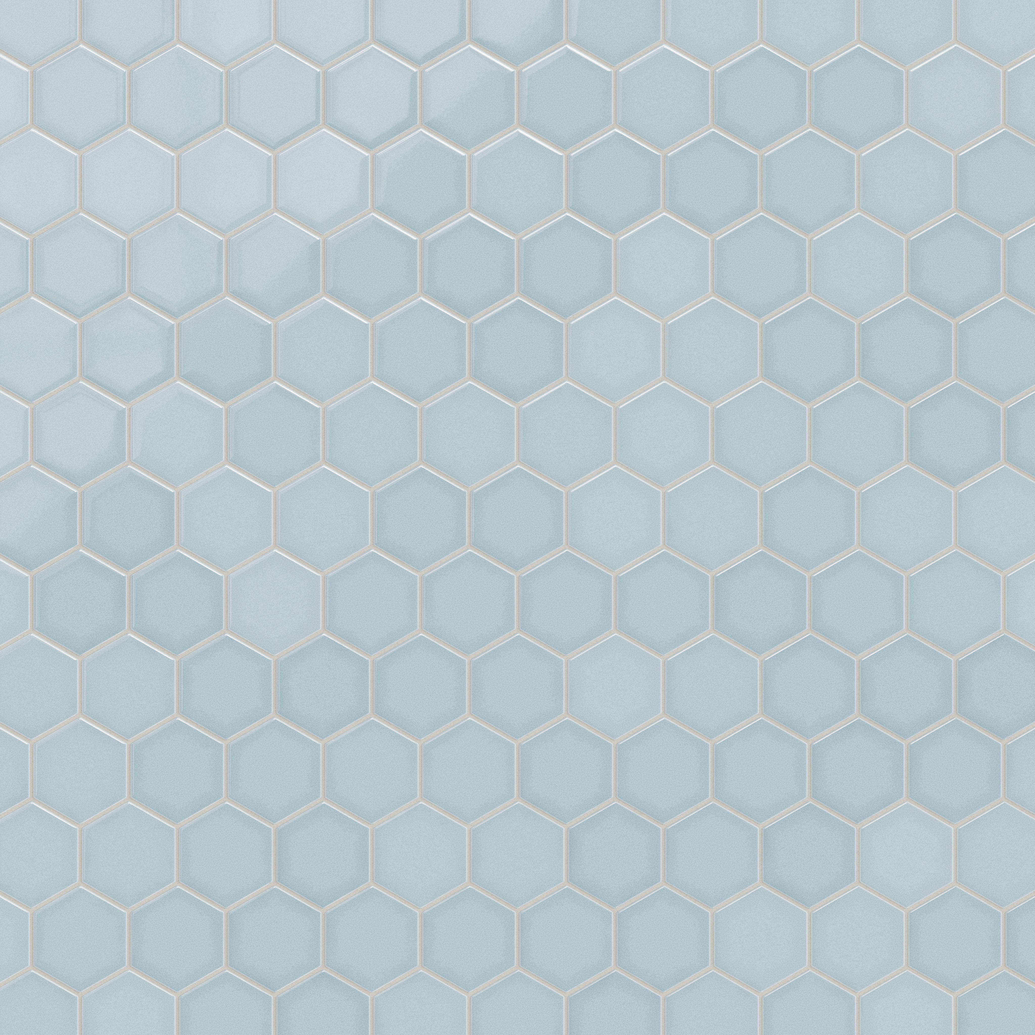 4" Hexagon Original Ceramic Tile in Crater Lake Gloss