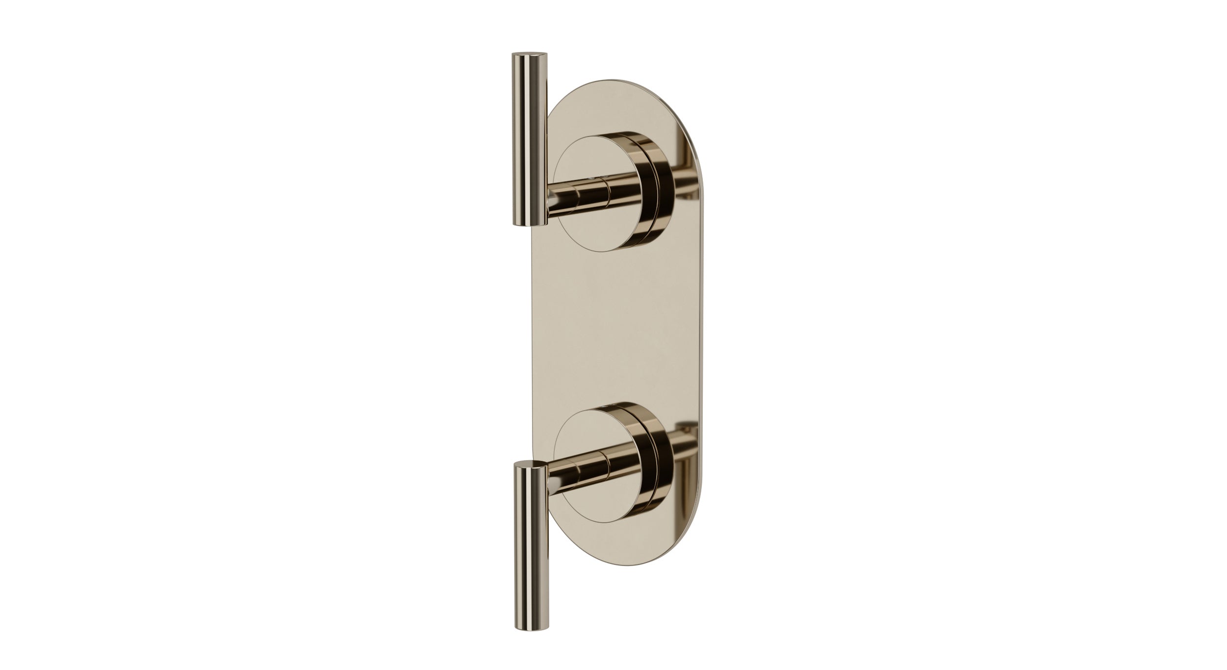Contour Two Handle Wall Mount Shower Trim with Soft Lever Handles