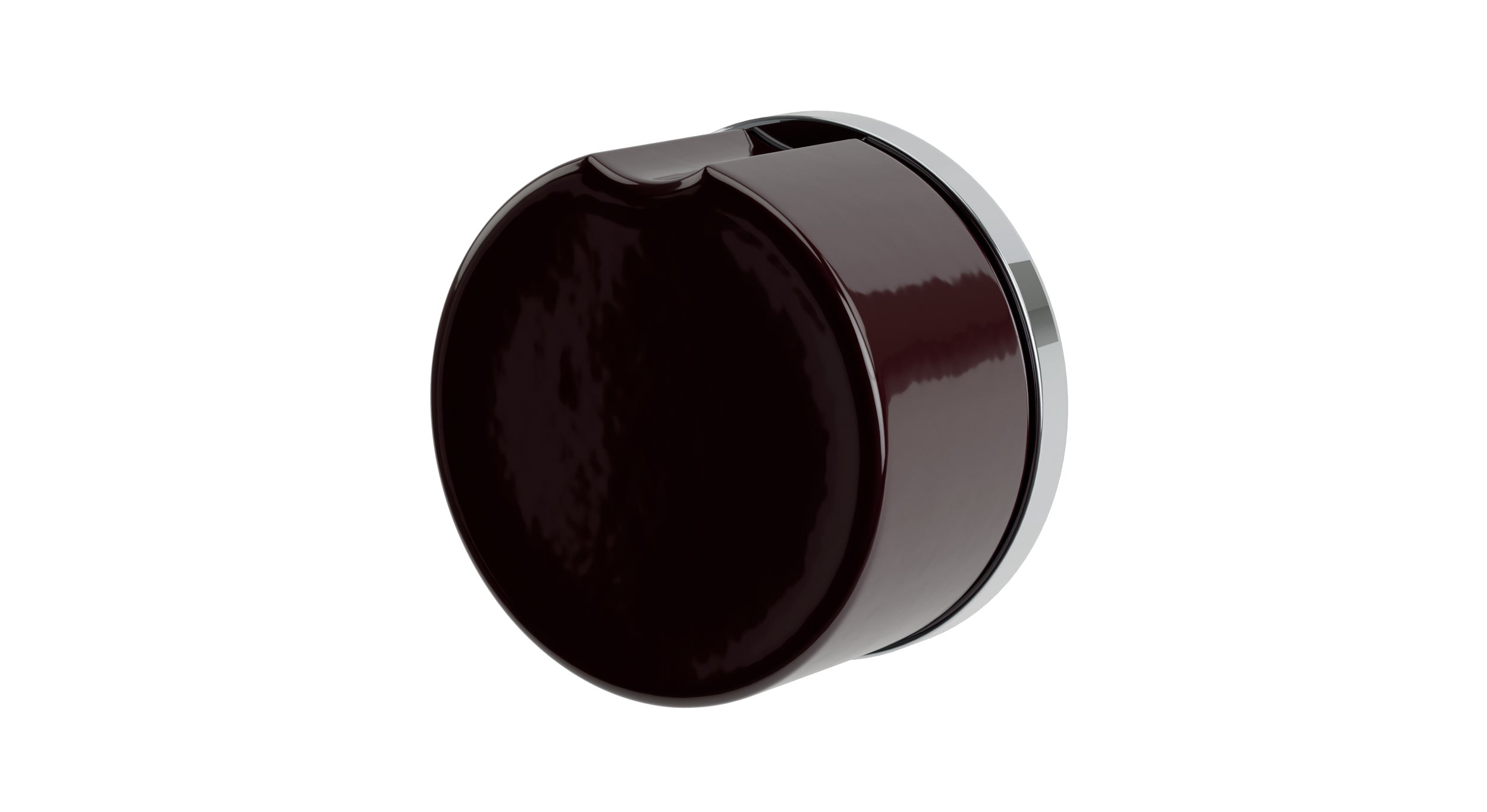 Foundry One Handle Wall Mount Diverter/Volume Control Shower Trim with Groove Ceramic Knob Handle in Polished Chrome