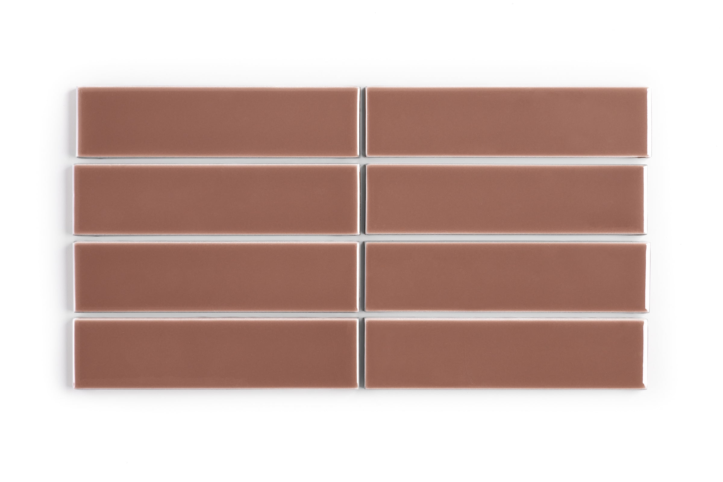 2x8 Original Ceramic Tile in Mauve Gloss