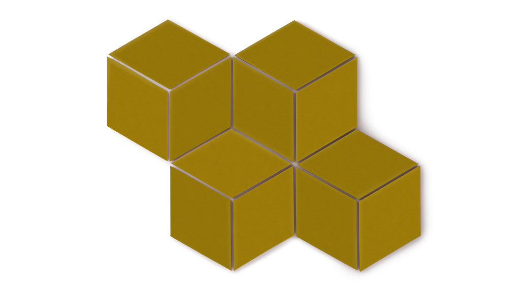 Large Diamond Original Ceramic Tile in Mustard Seed Matte