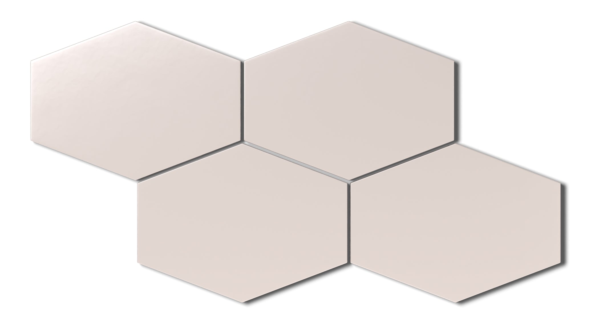 Elongated Hexagon Natural Press Ceramic Tile in Tyrian Purple Matte