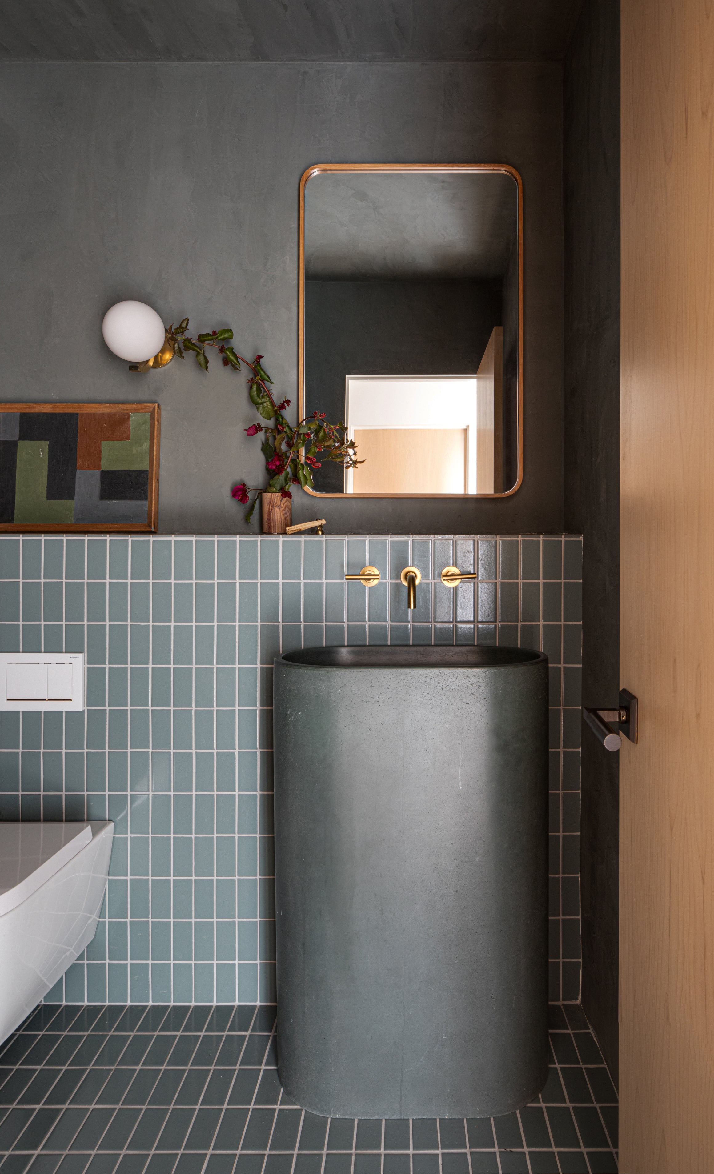 2x4 Straight Set Sheeted Original Ceramic Mosaic Tile in Flagstone Matte