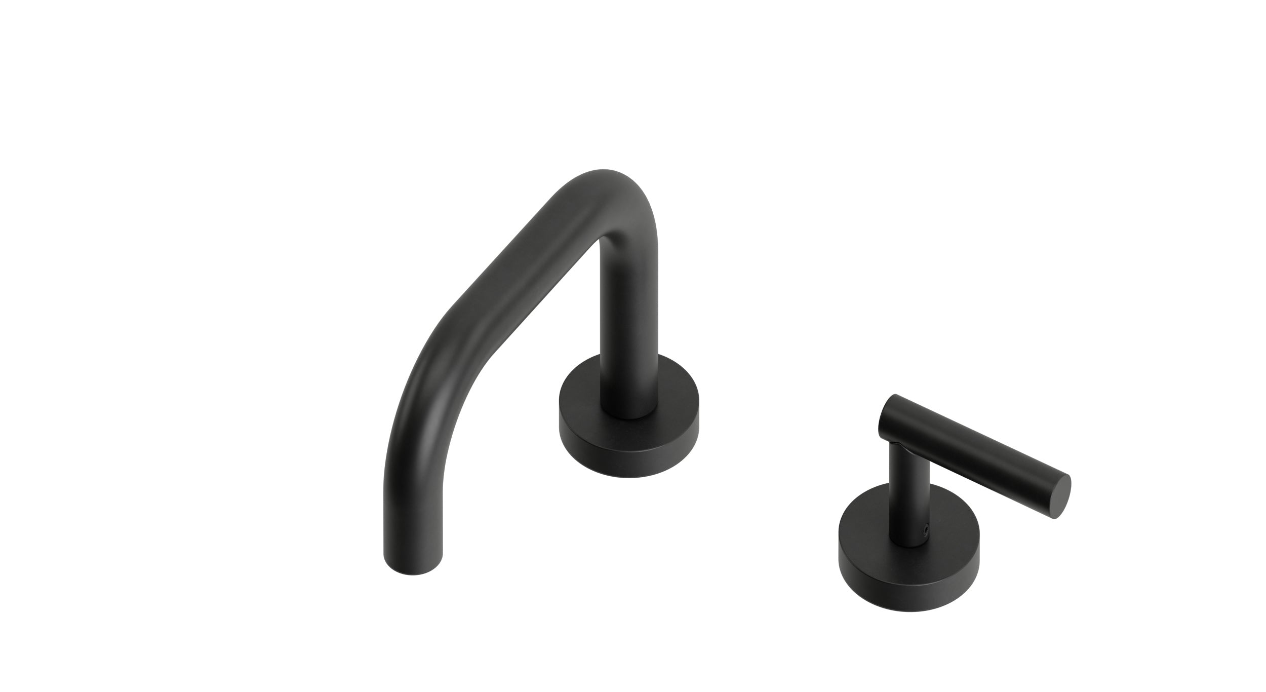 Contour One Handle Deck Mount Squaretop Lavatory Faucet with Soft Lever Handle in Oil Rubbed Bronze