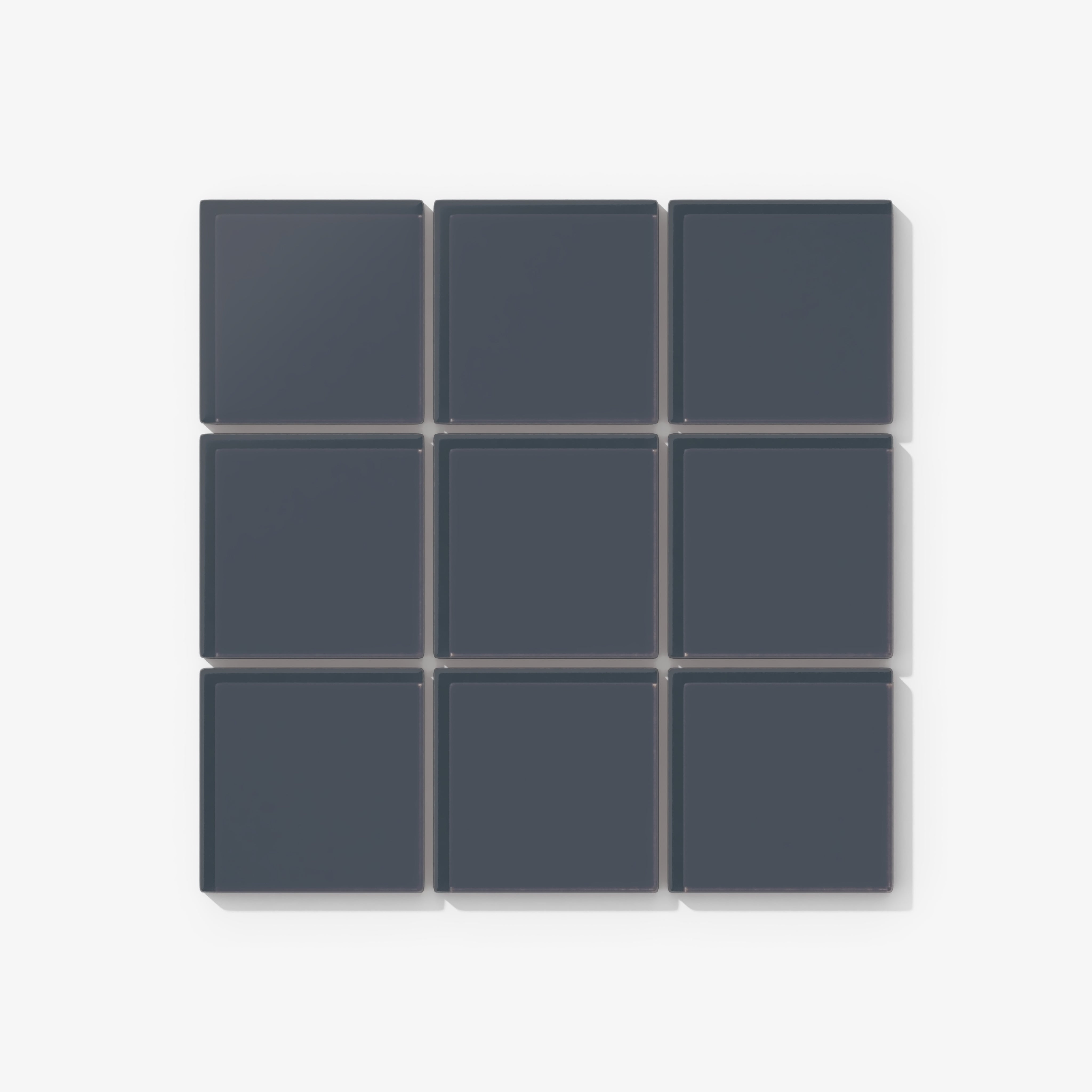 3x3 Straight Set Sheeted Glass Mosaic Tile in Junco Matte
