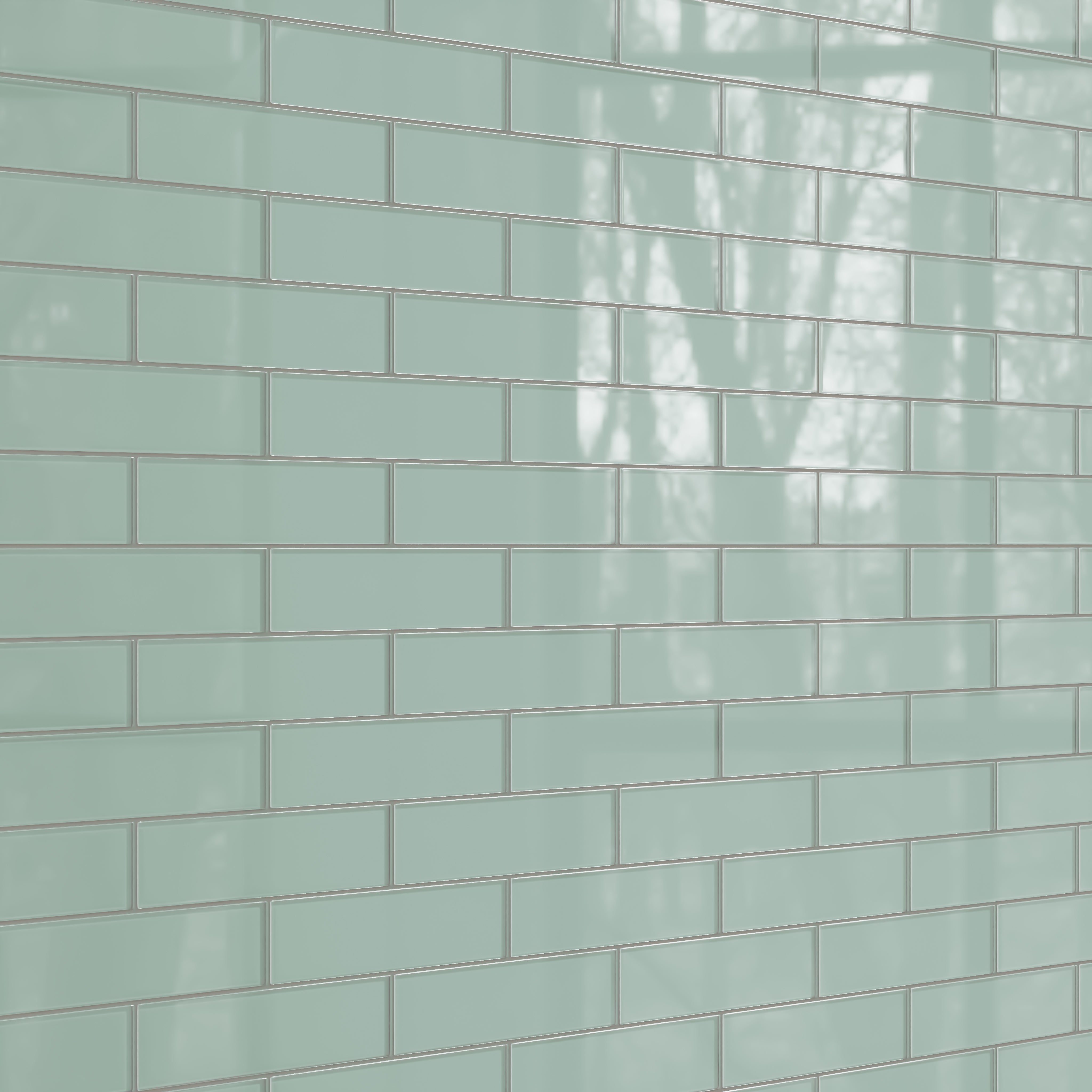 3x12 Glass Tile in Kingfisher Gloss