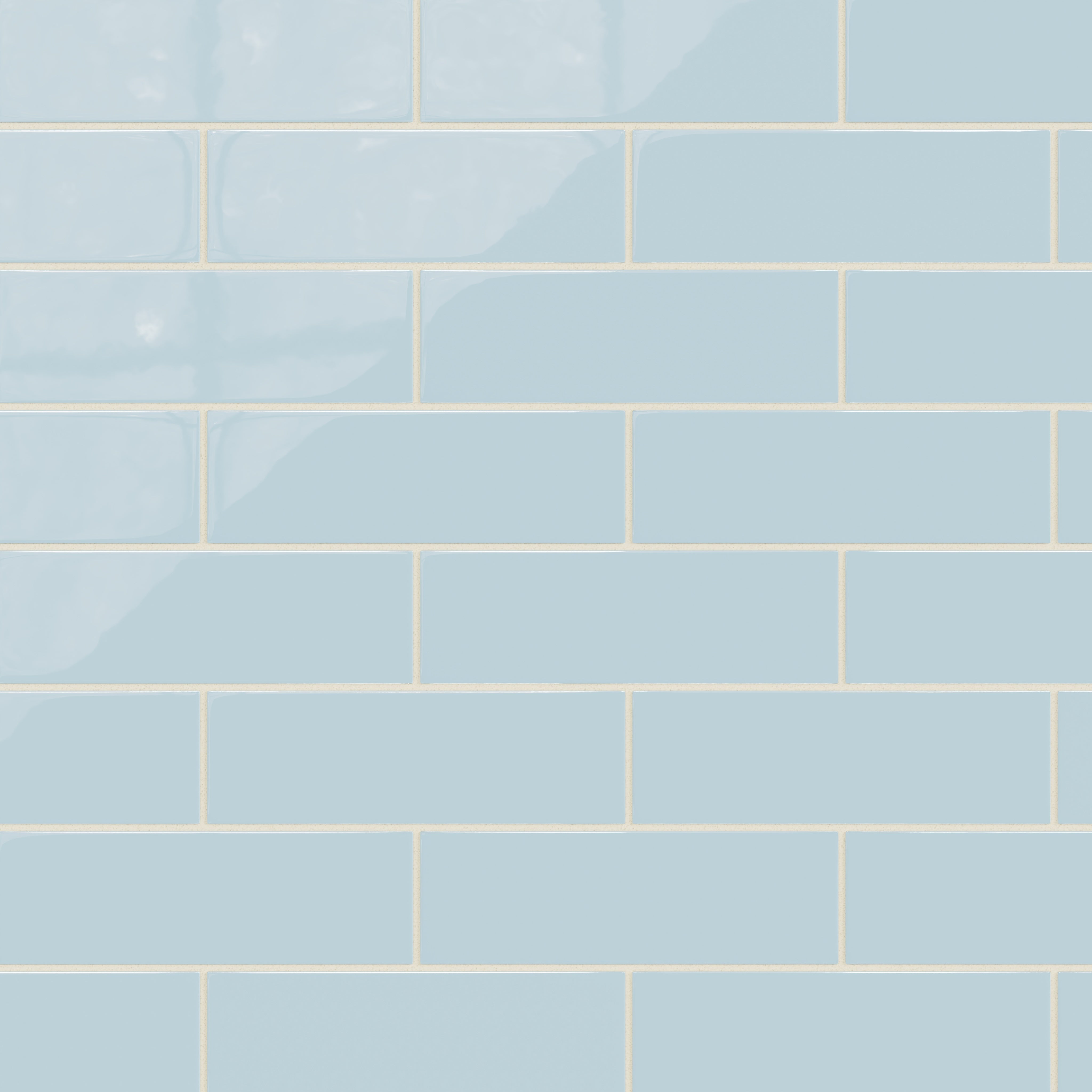 3x9 Natural Press Ceramic Tile in Egyptian Blue Gloss