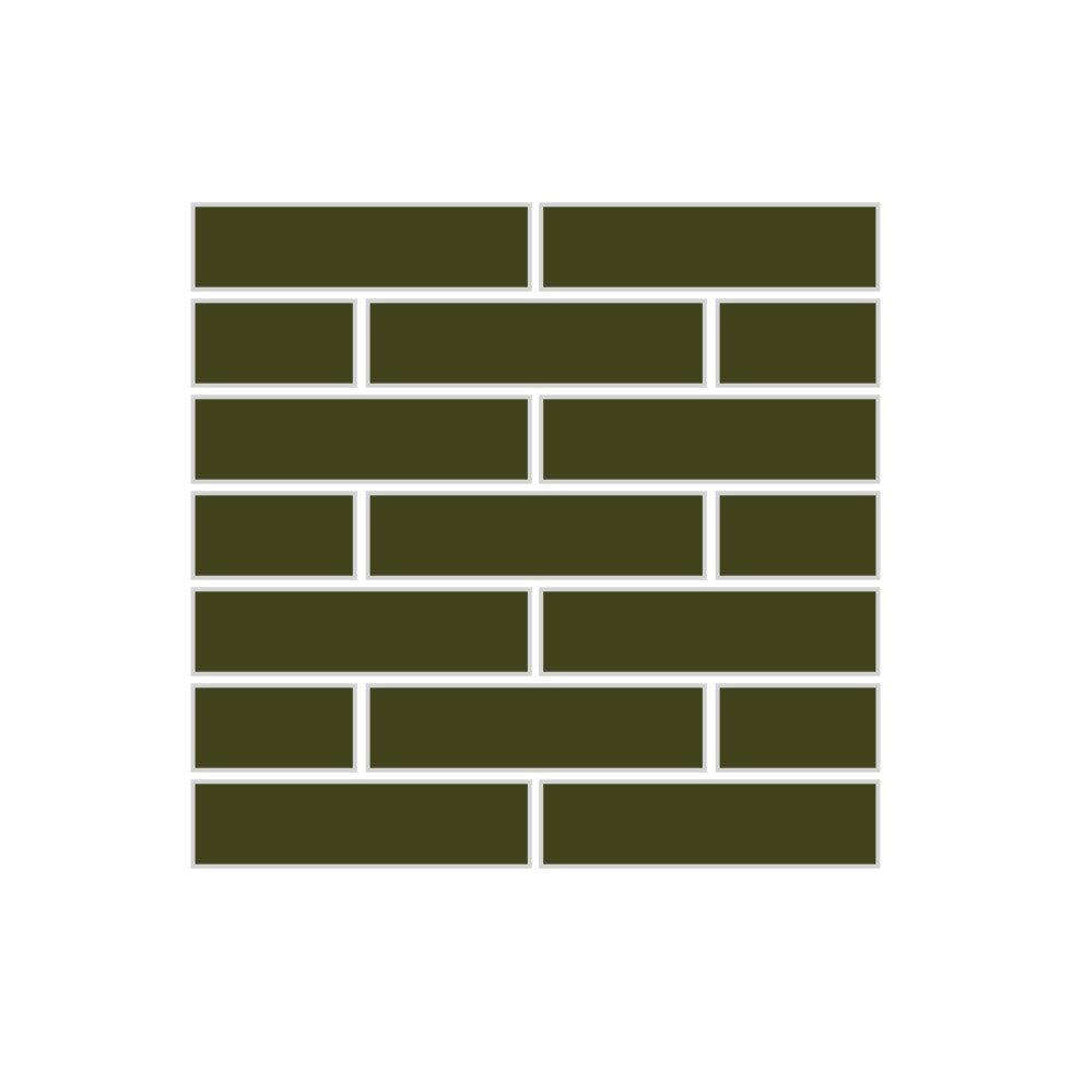 1x4 Half Offset Sheeted Original Ceramic Mosaic Tile in Lone Pine Matte