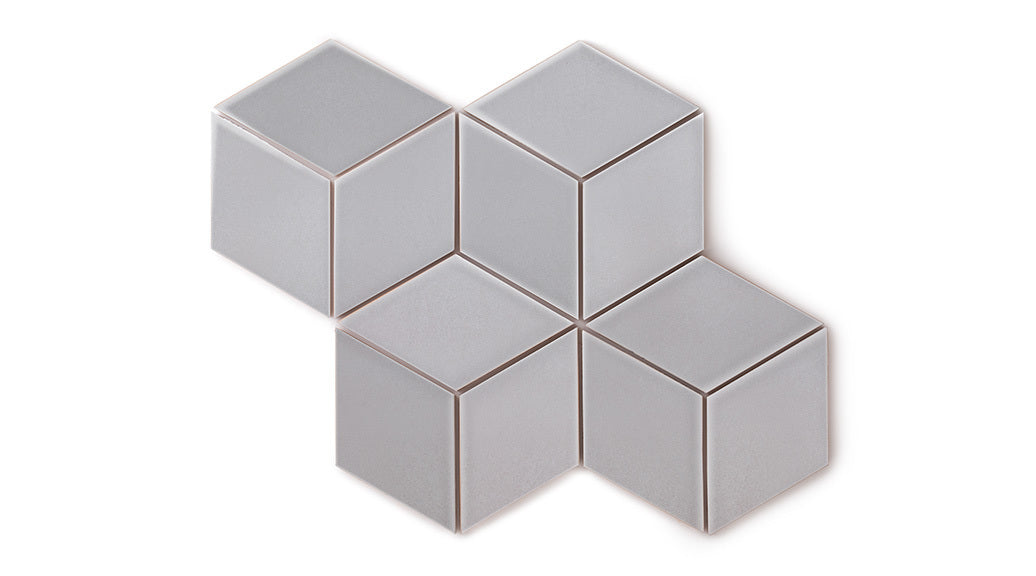 Large Diamond Original Ceramic Tile in Dust Storm Gloss