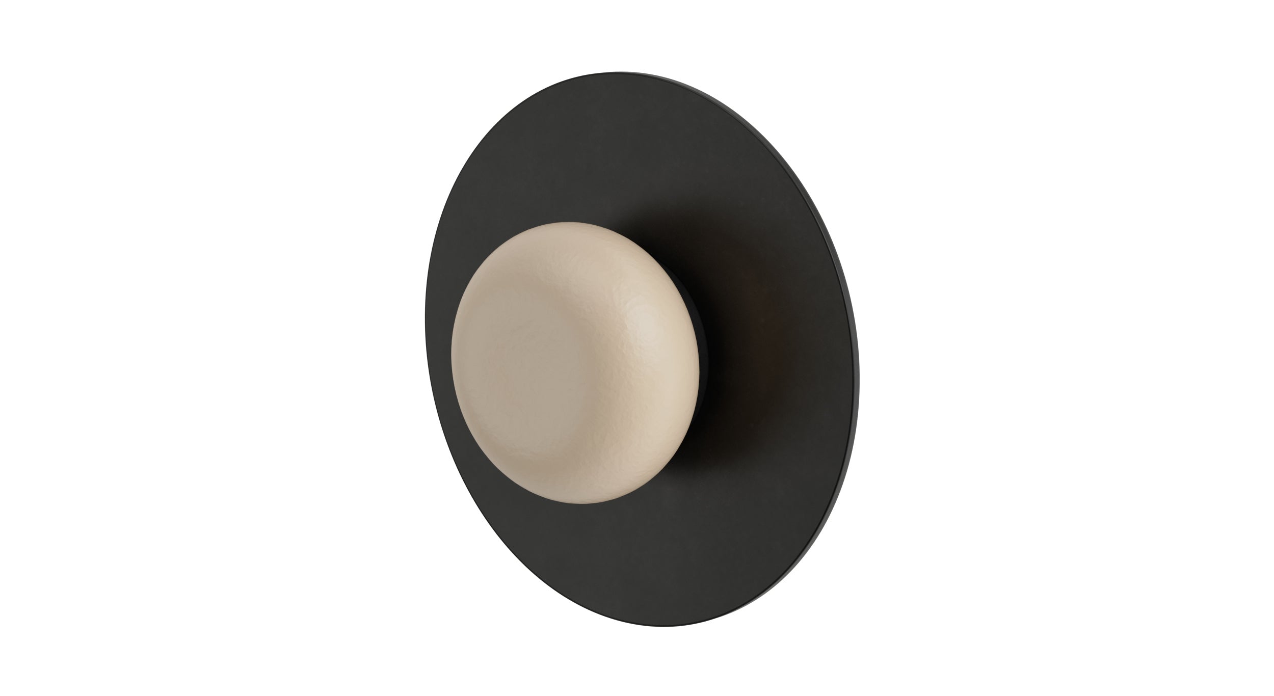 Foundry One Handle Wall Mount Shower Trim with Pebble Ceramic Knob Handle in Oil Rubbed Bronze
