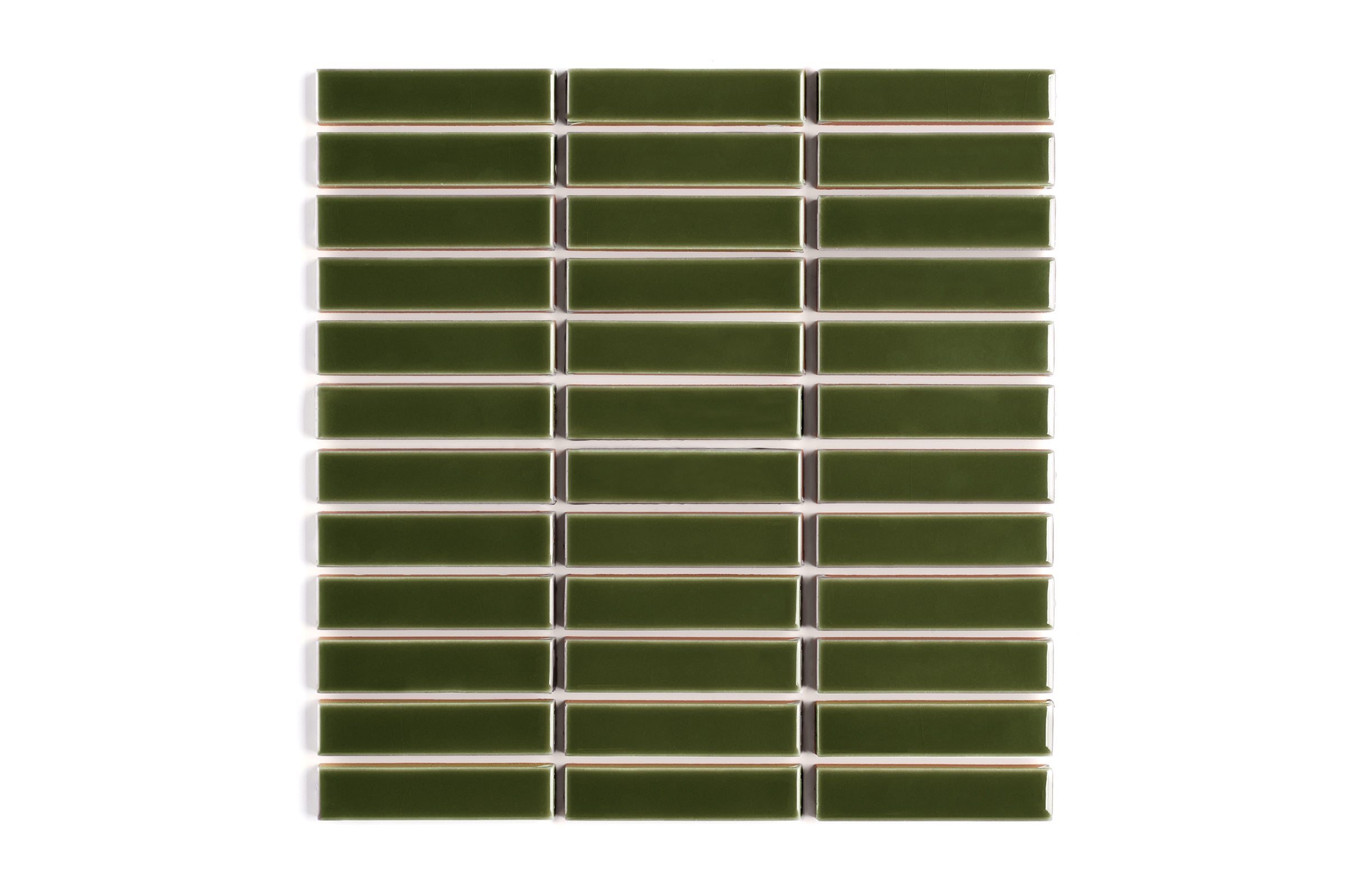 1x4 Straight Set Sheeted Original Ceramic Mosaic Tile in Lone Pine Gloss