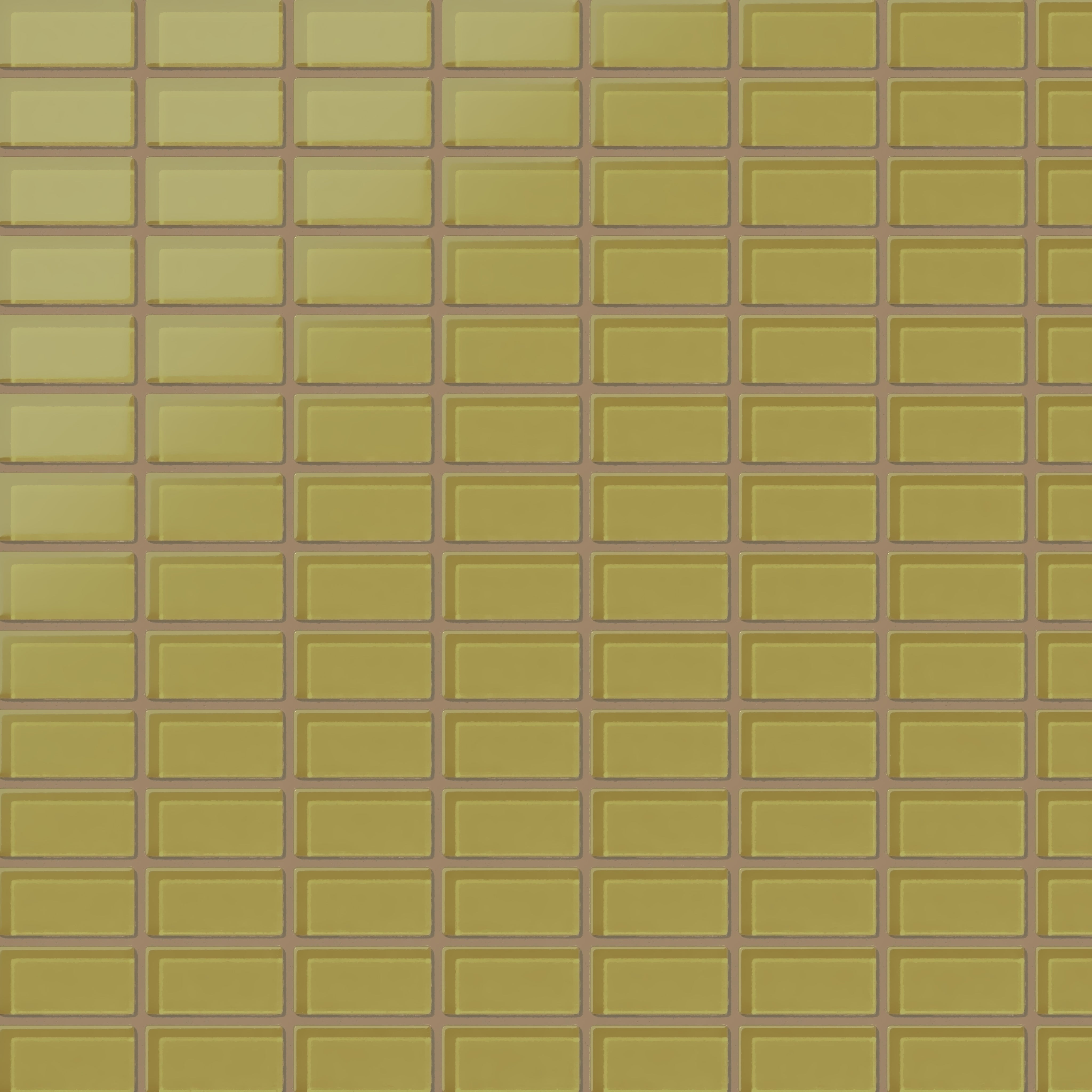 1x2 Straight Set Sheeted Glass Mosaic Tile in Pine Siskin Matte