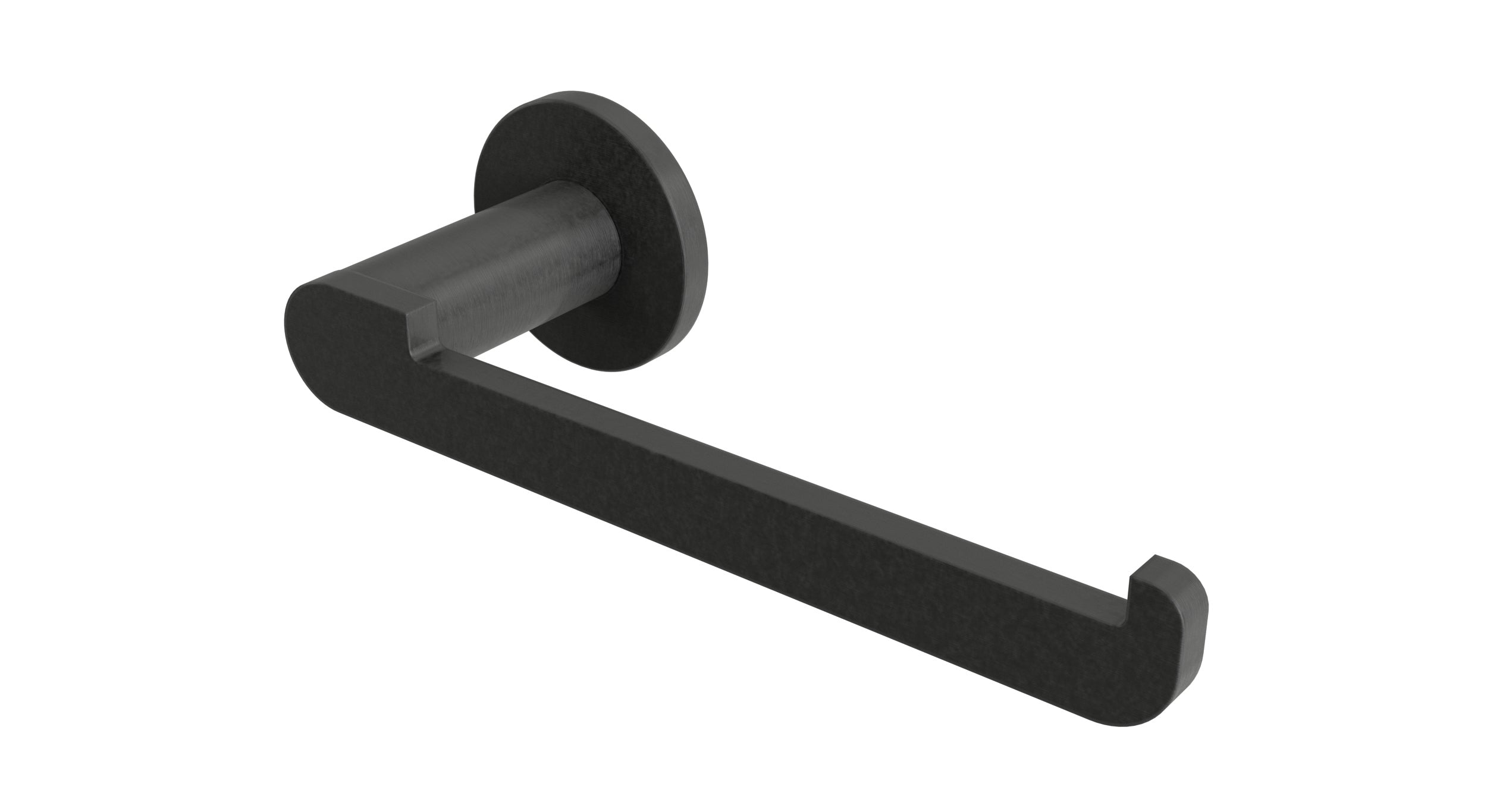 Foundry Single Post Paper Holder in Blackened Nickel