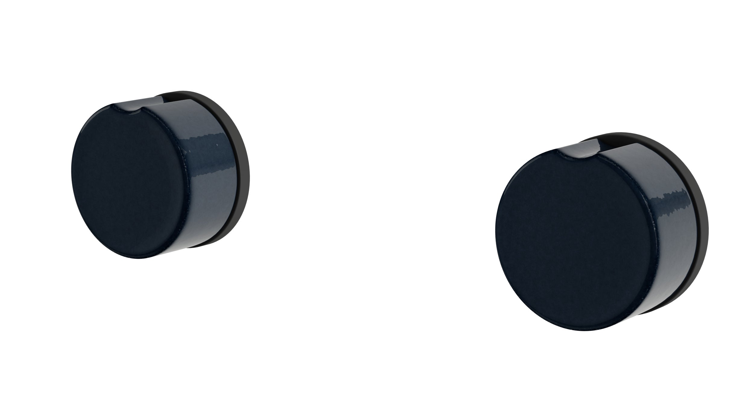 Foundry Two Handle Wall Mount Bath Trim with Groove Ceramic Knob Handles in Matte Black