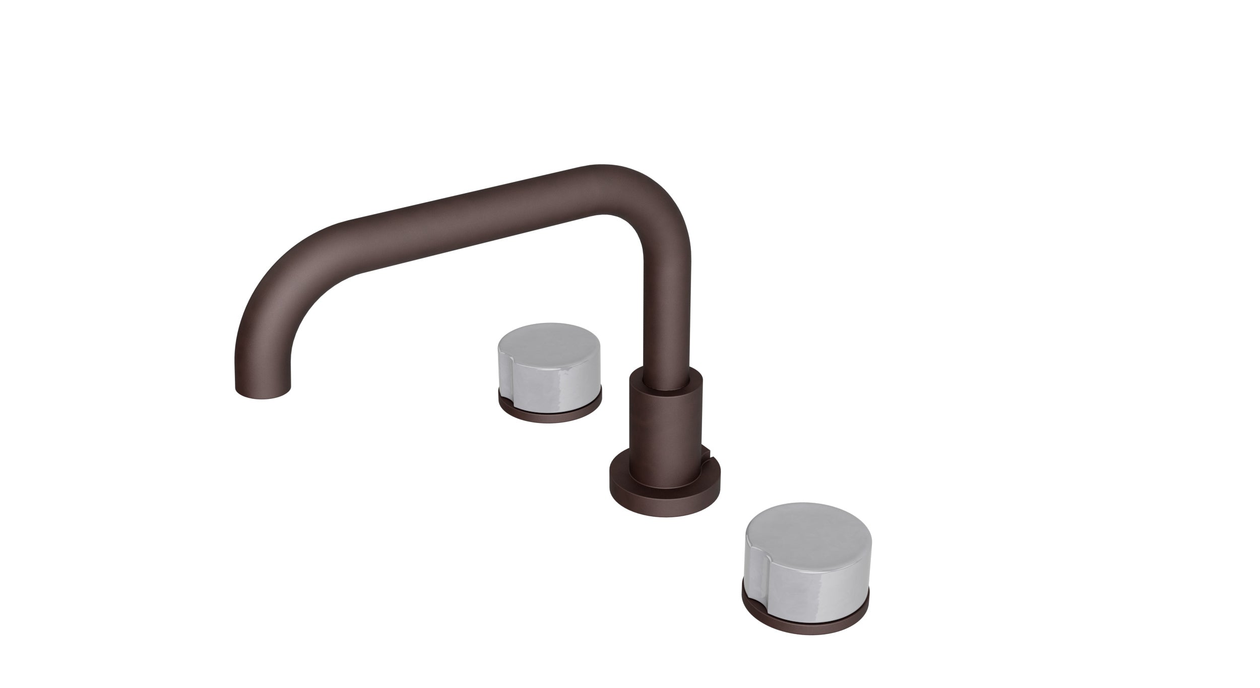 Foundry Two Handle Deck Mount Squaretop Bath Trim with Groove Ceramic Knob Handles in Architectural Copper