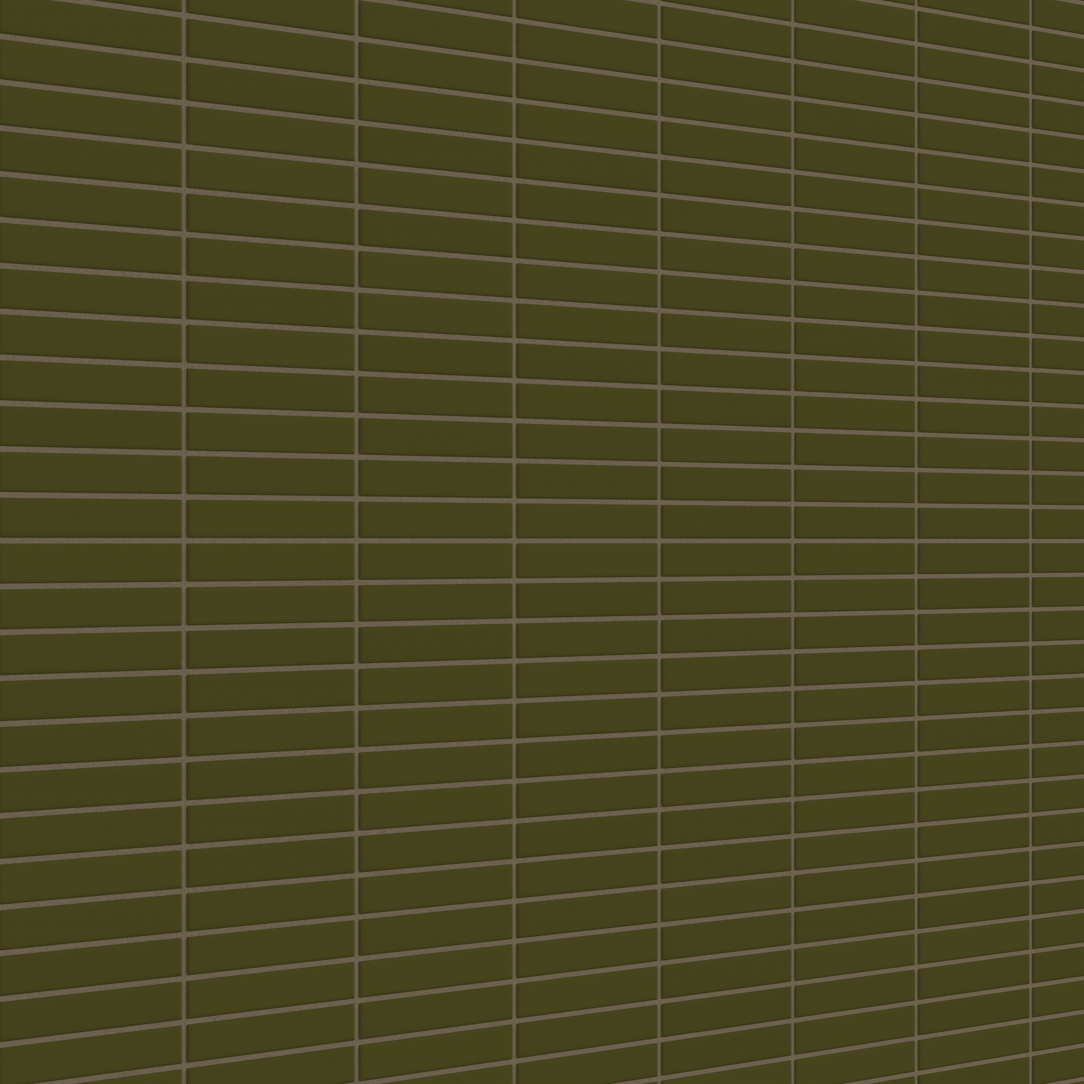 1x6 Straight Set Sheeted Original Ceramic Mosaic Tile in Bonsai Matte