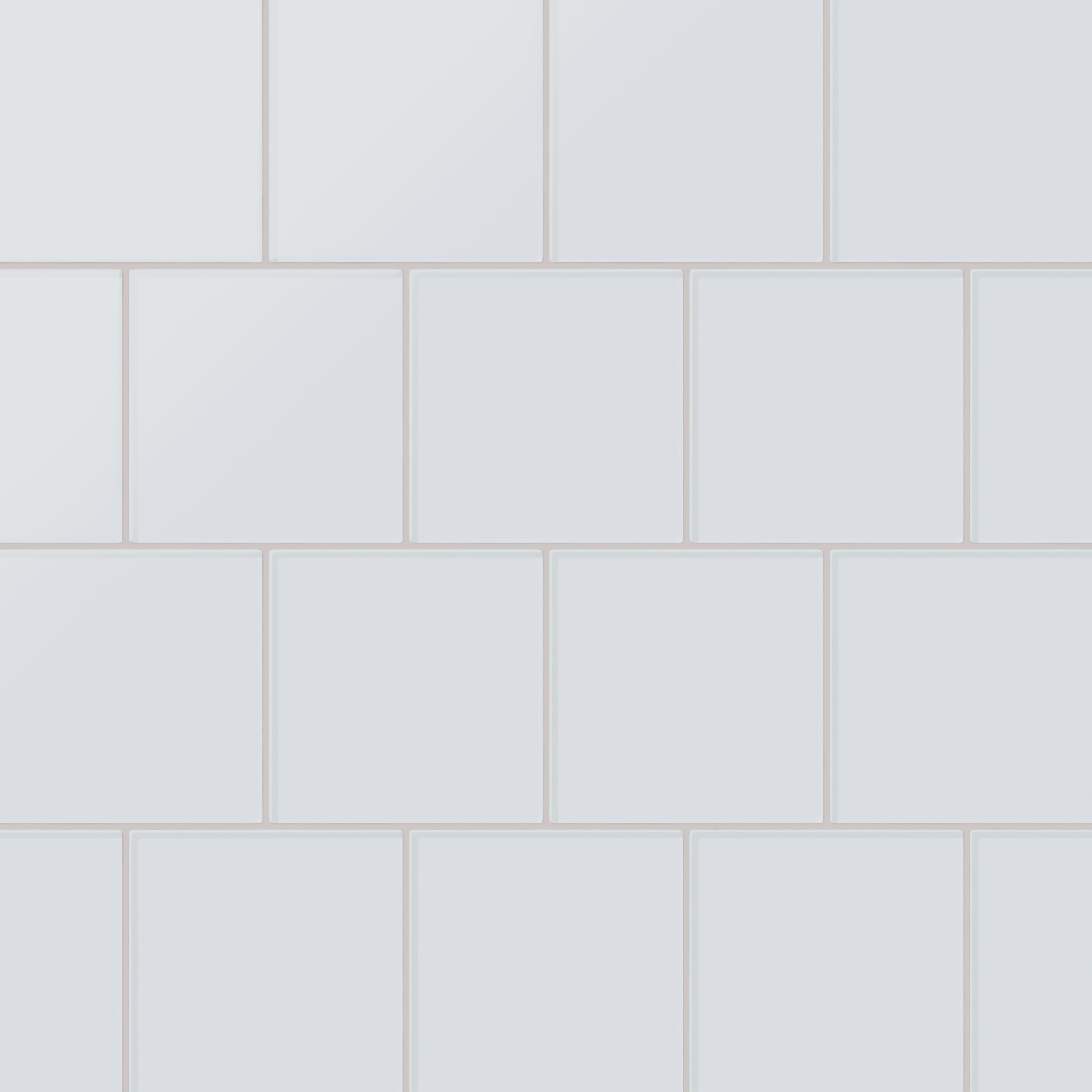 6x6 Glass Tile in Snowy Owl Matte