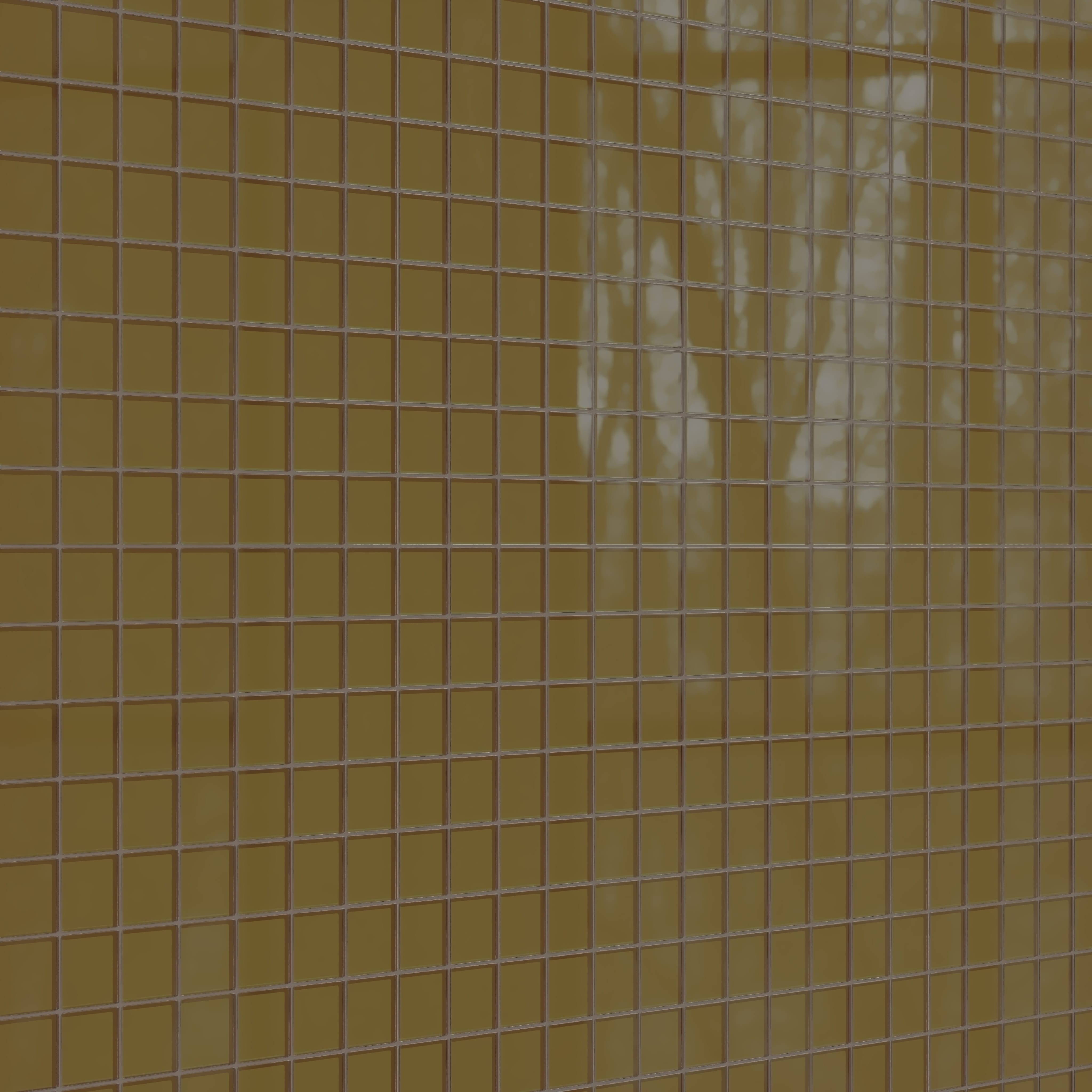 3x3 Straight Set Sheeted Glass Mosaic Tile in Merlin Gloss