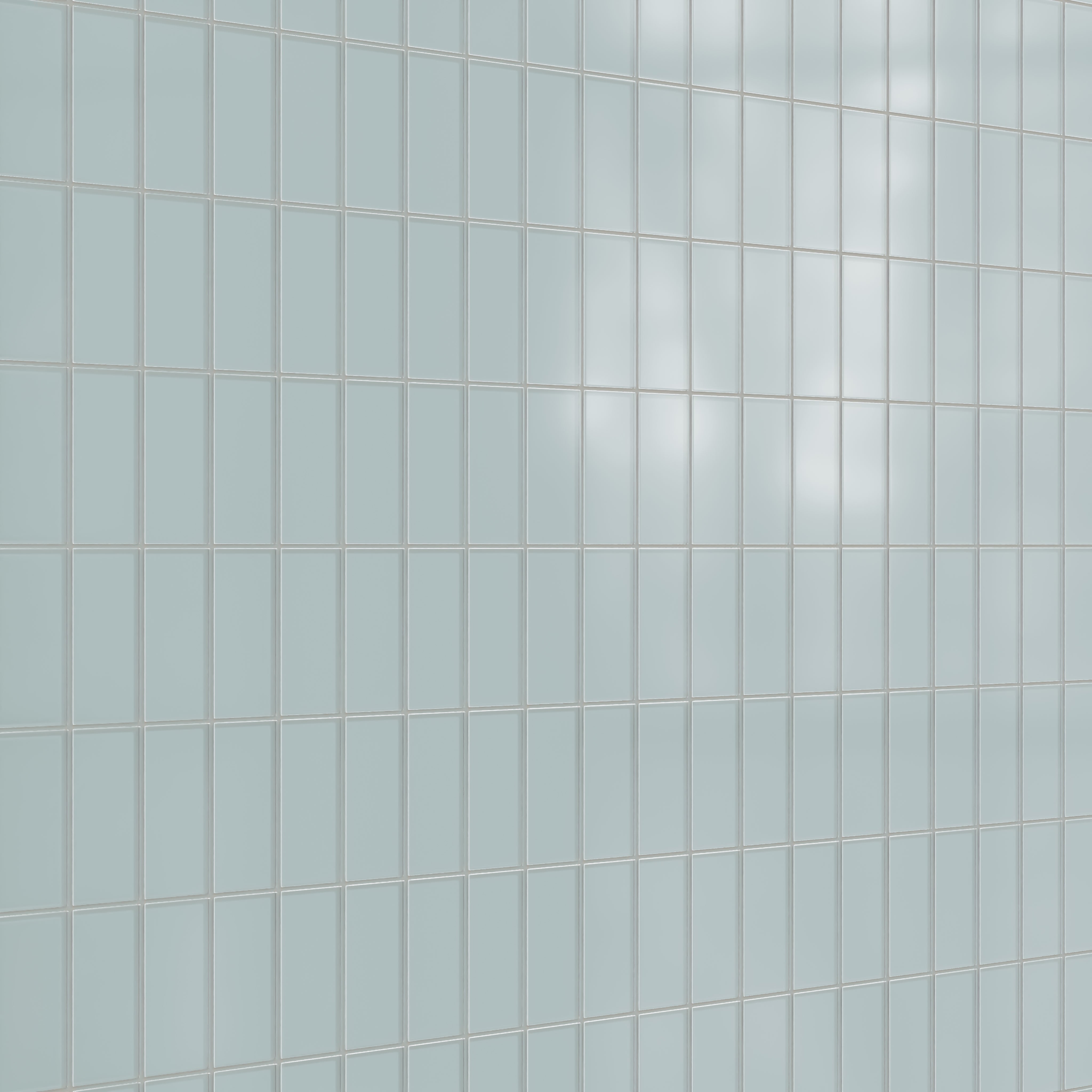 3x6 Glass Tile in Great Blue Heron Matte