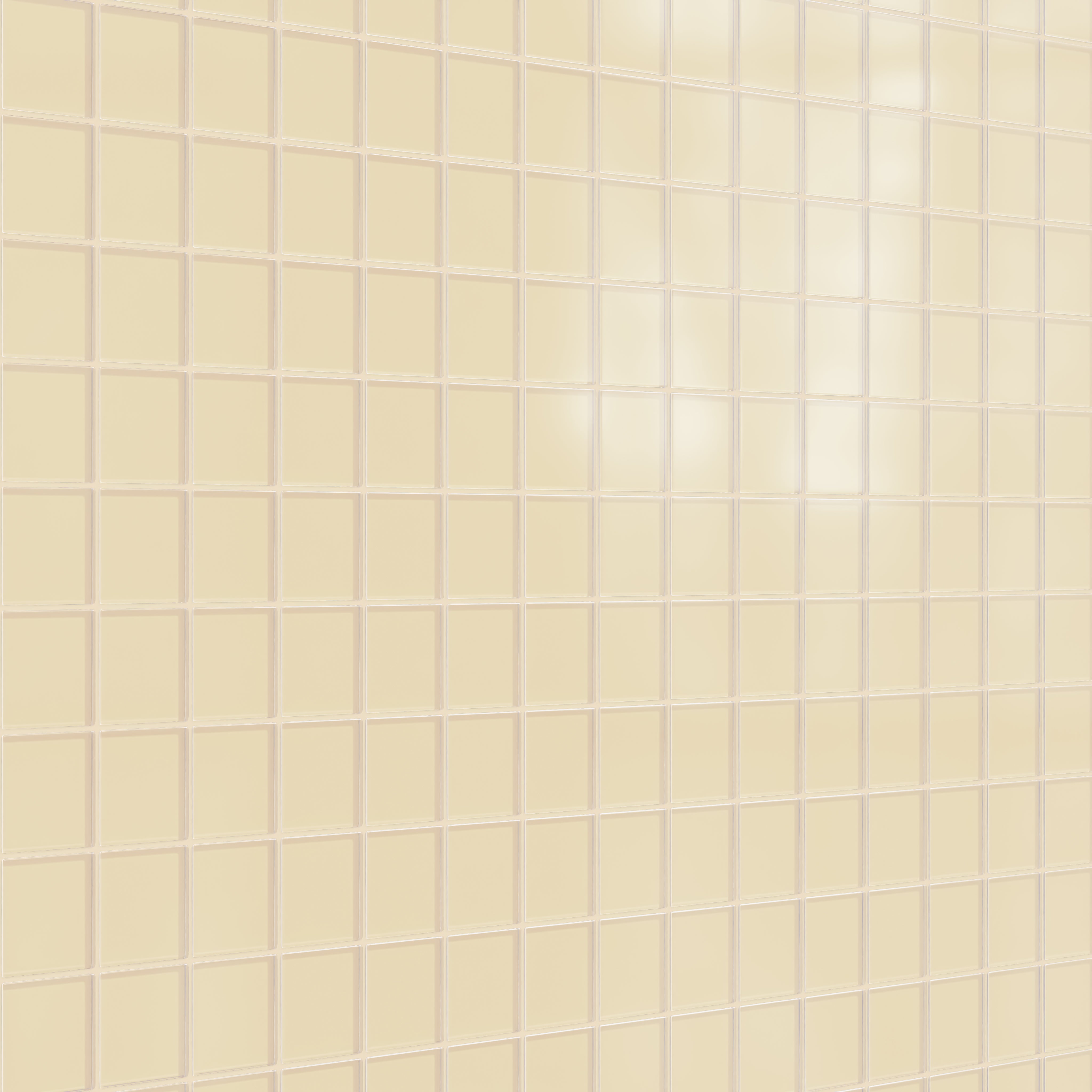 3x3 Straight Set Sheeted Glass Mosaic Tile in Chickadee Matte