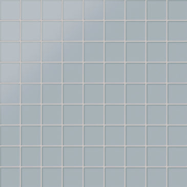 3x3 Straight Set Sheeted Glass Mosaic Tile in Pinyon Jay Matte