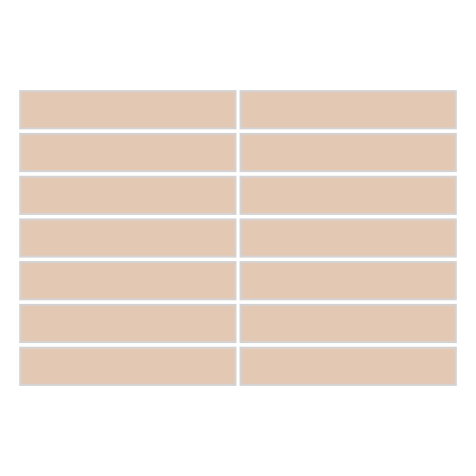1x6 Straight Set Sheeted Original Ceramic Mosaic Tile in Tumbleweed Gloss
