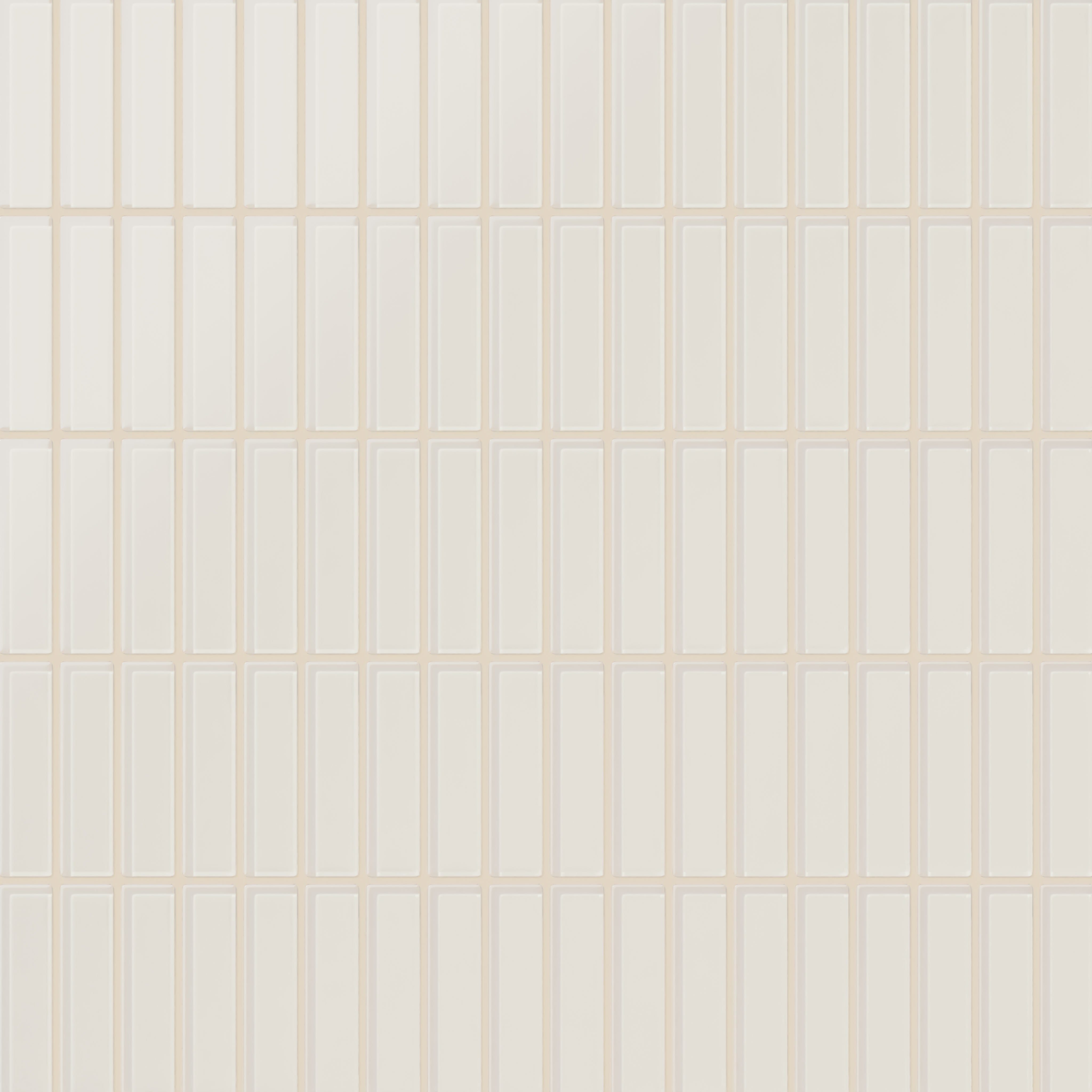 1x4 Straight Set Sheeted Glass Mosaic Tile in Dove Matte