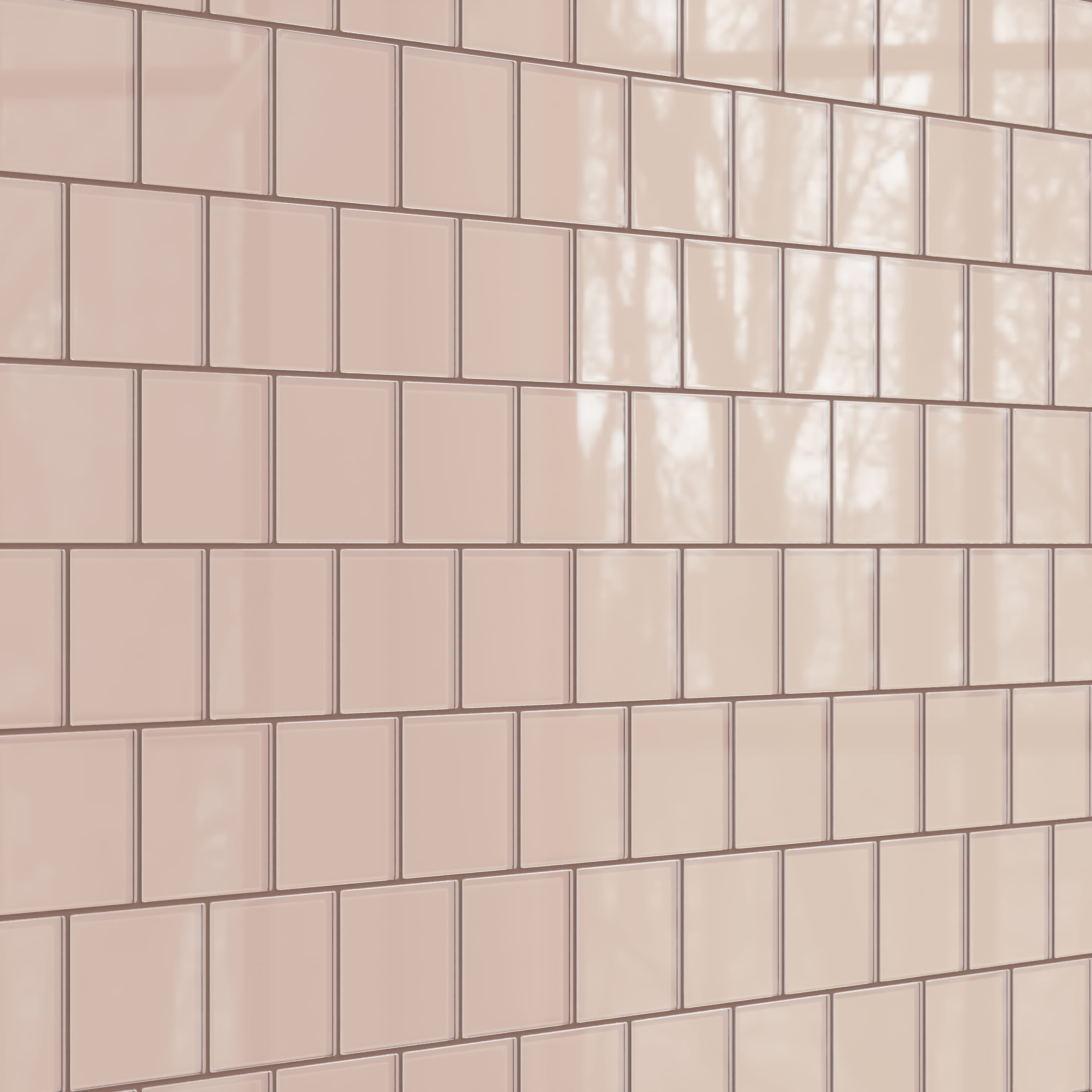Quick Ship 4x4 Glass Tile in Rosy Finch Gloss