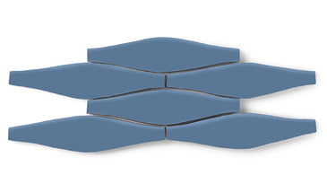 Wave Original Ceramic Tile in Caribbean Sea Matte