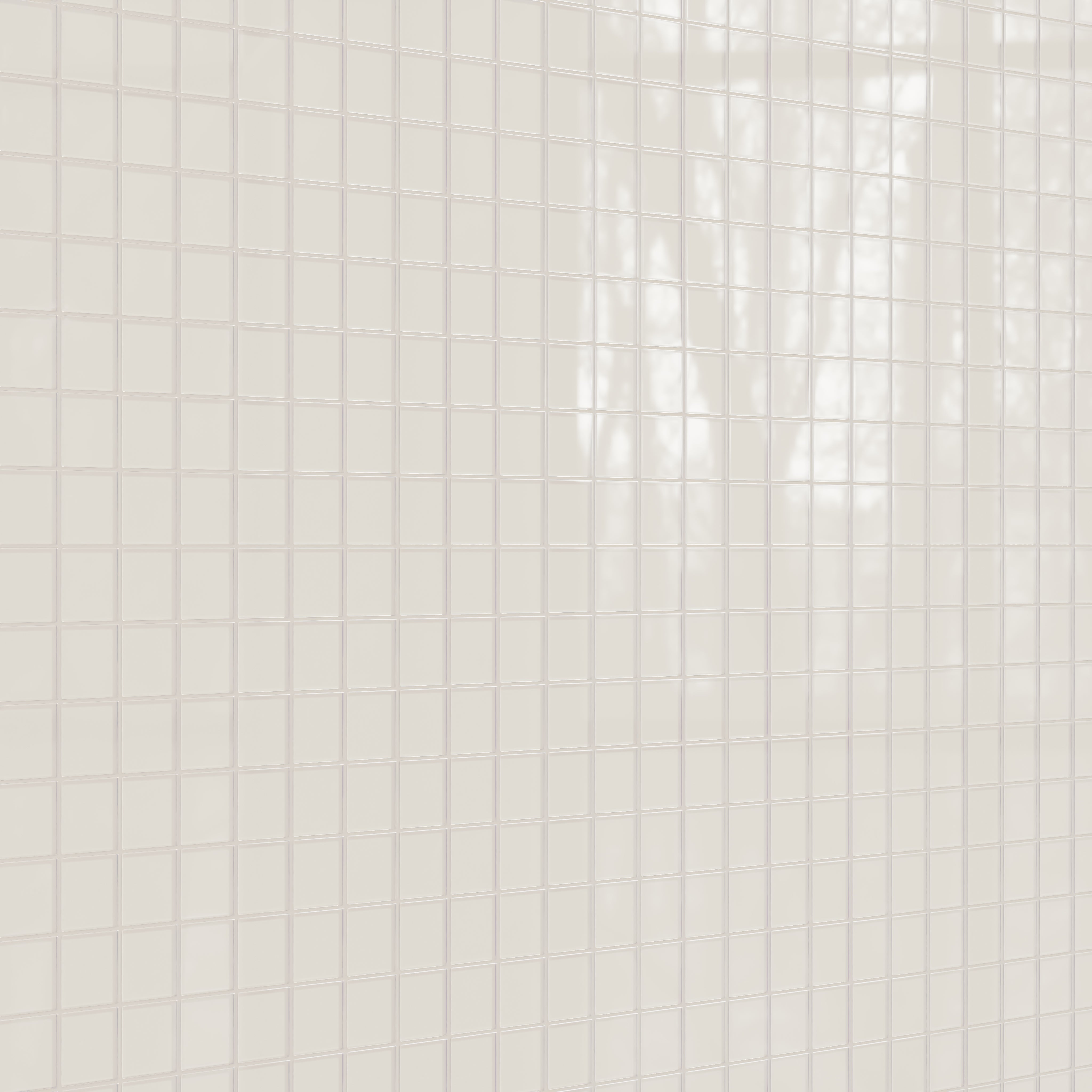 3x3 Straight Set Sheeted Glass Mosaic Tile in Dove Gloss