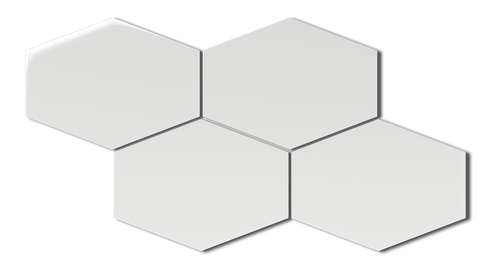 Elongated Hexagon Natural Press Ceramic Tile in Zinc Gloss