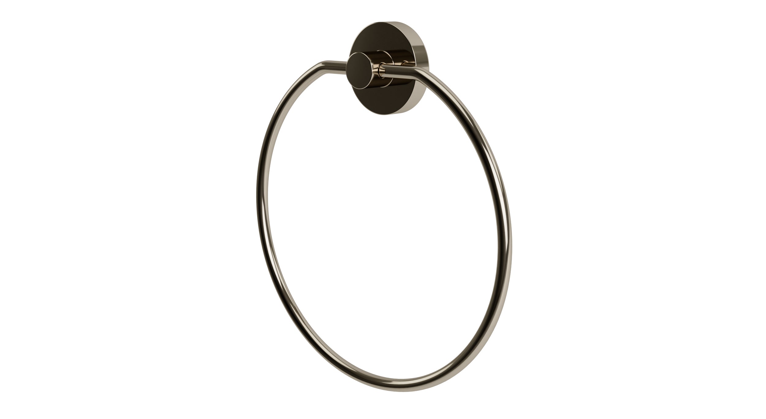 Flatiron Towel Ring in Polished Nickel