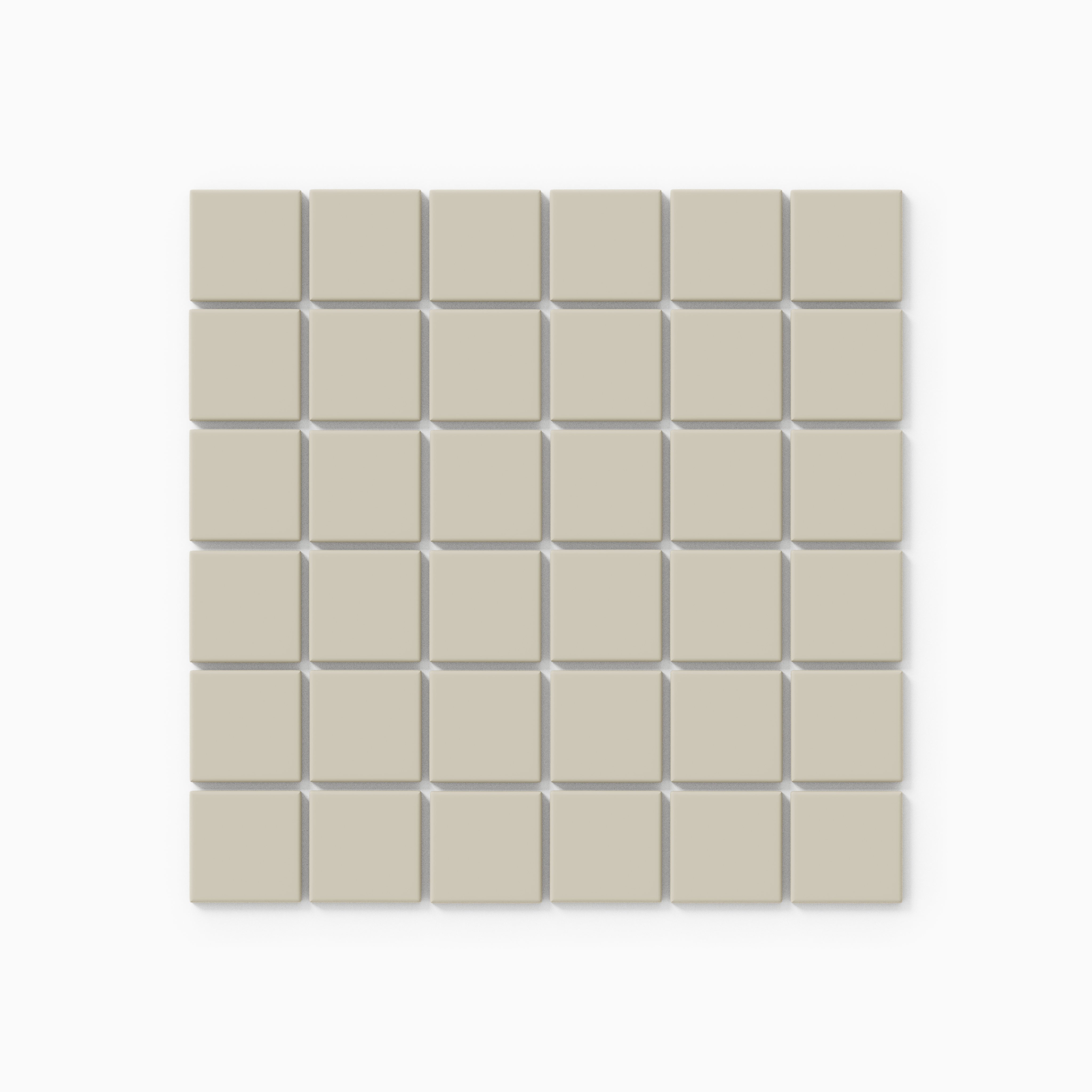 2x2 Straight Set Sheeted Original Ceramic Mosaic Tile in Dolomite Matte