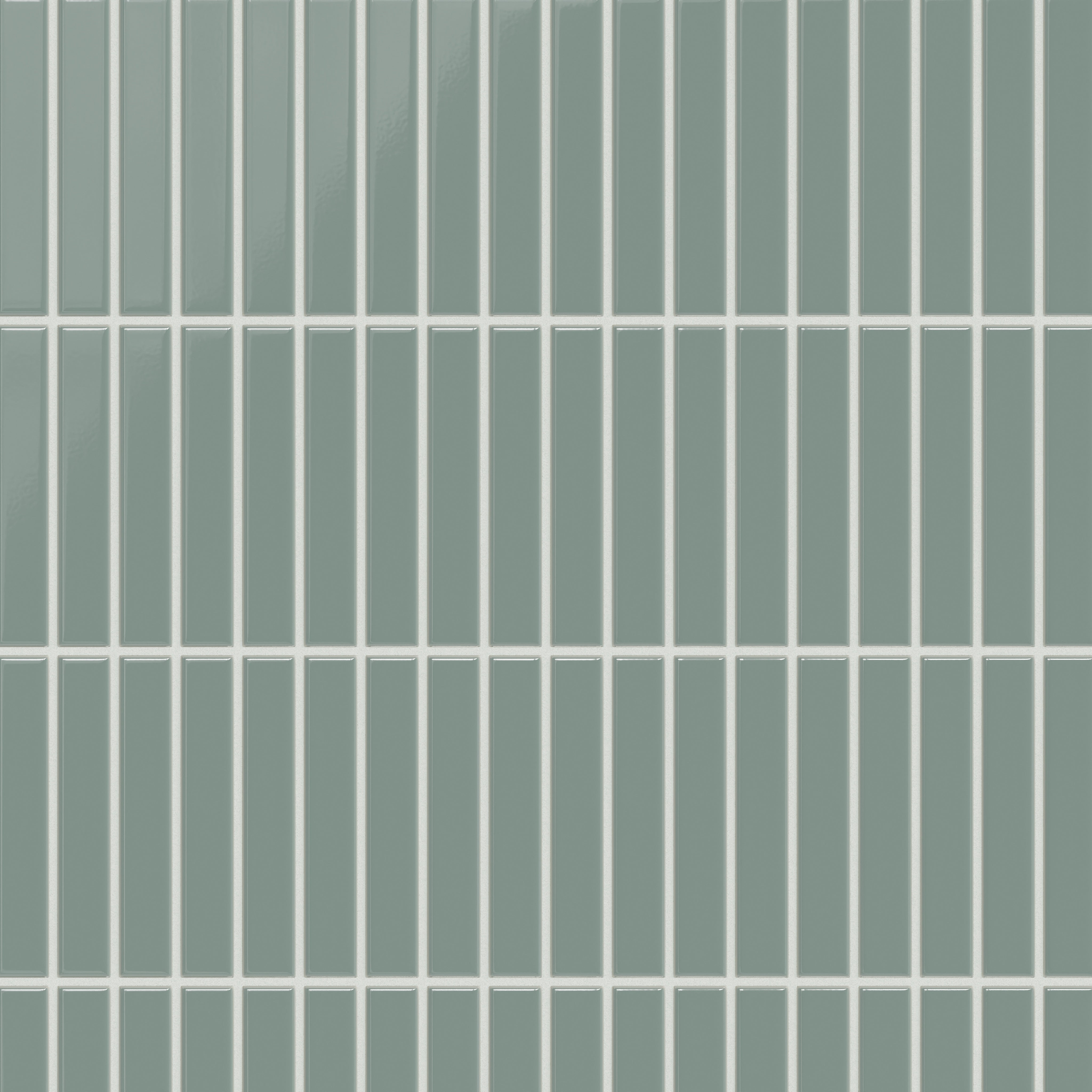 1x6 Straight Set Sheeted Original Ceramic Mosaic Tile in Flagstone Gloss