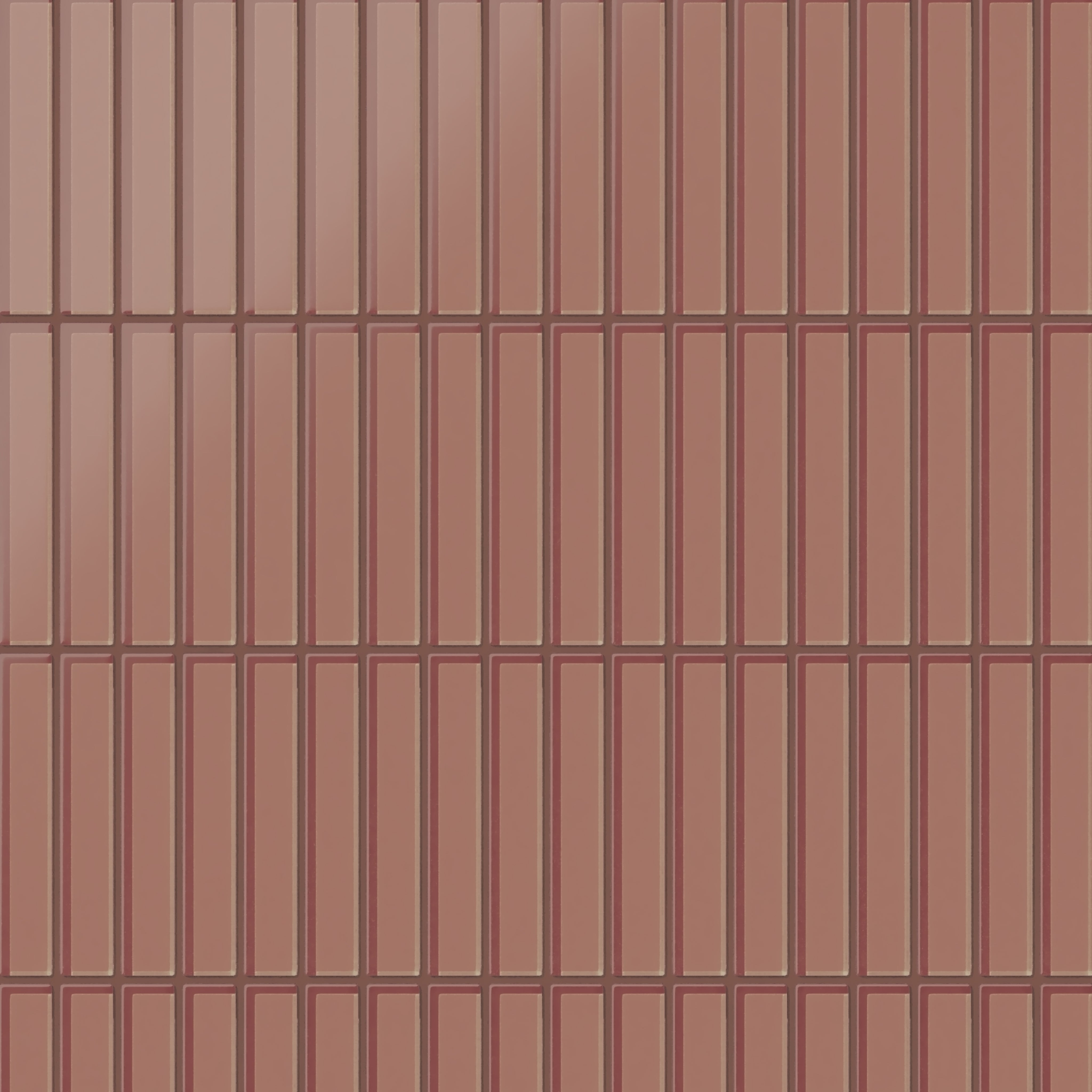 1x6 Straight Set Sheeted Glass Mosaic Tile in Flicker Matte