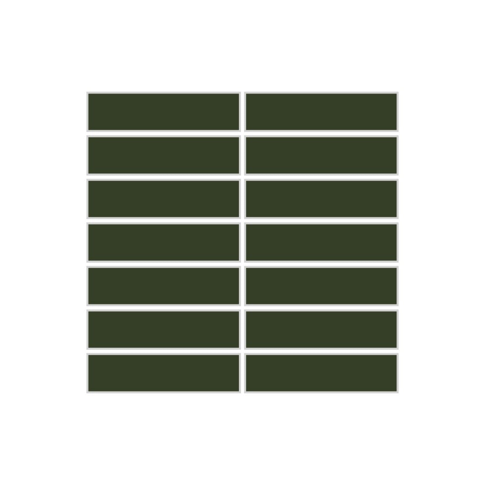 Hunter Green 1x4 Straight Set Sheeted Gloss Original Ceramic Tile