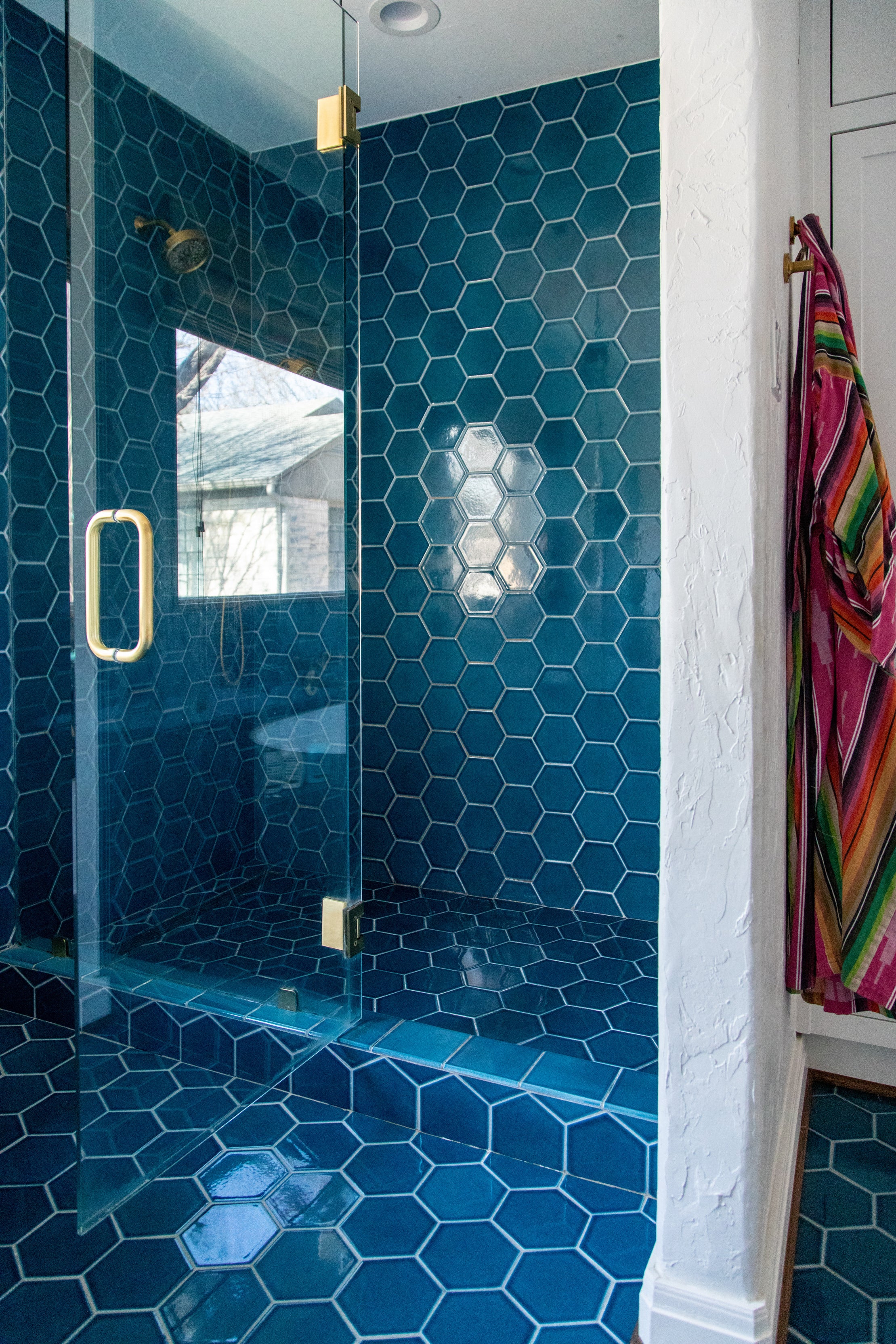 6" Hexagon Original Ceramic Tile in Adriatic Sea Gloss