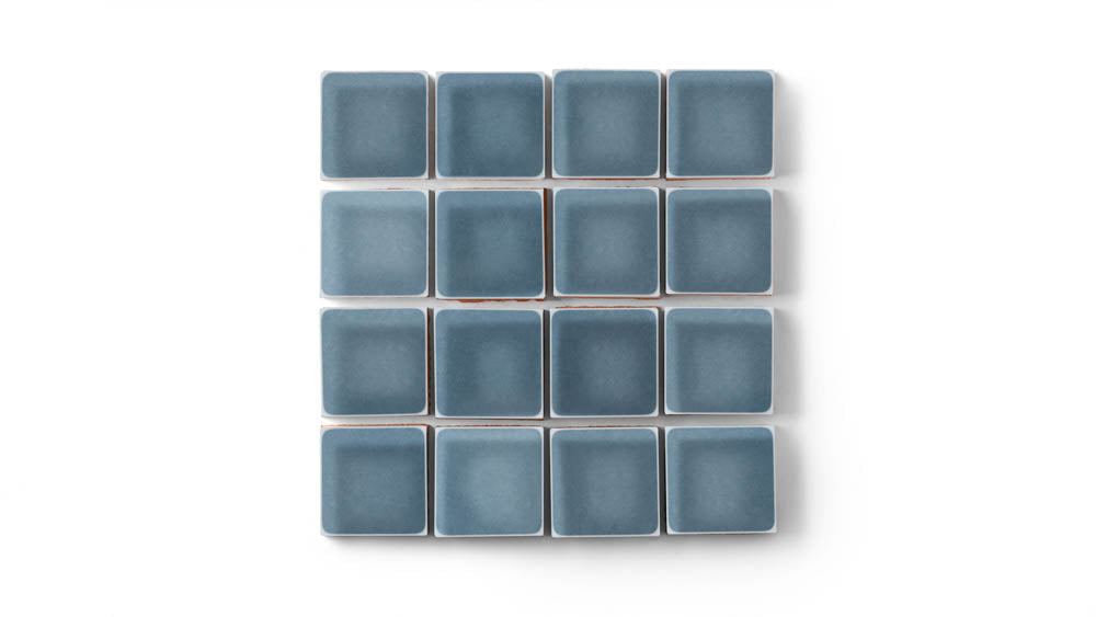 2x2 Straight Set Sheeted Original Ceramic Mosaic Tile in Nautical Gloss