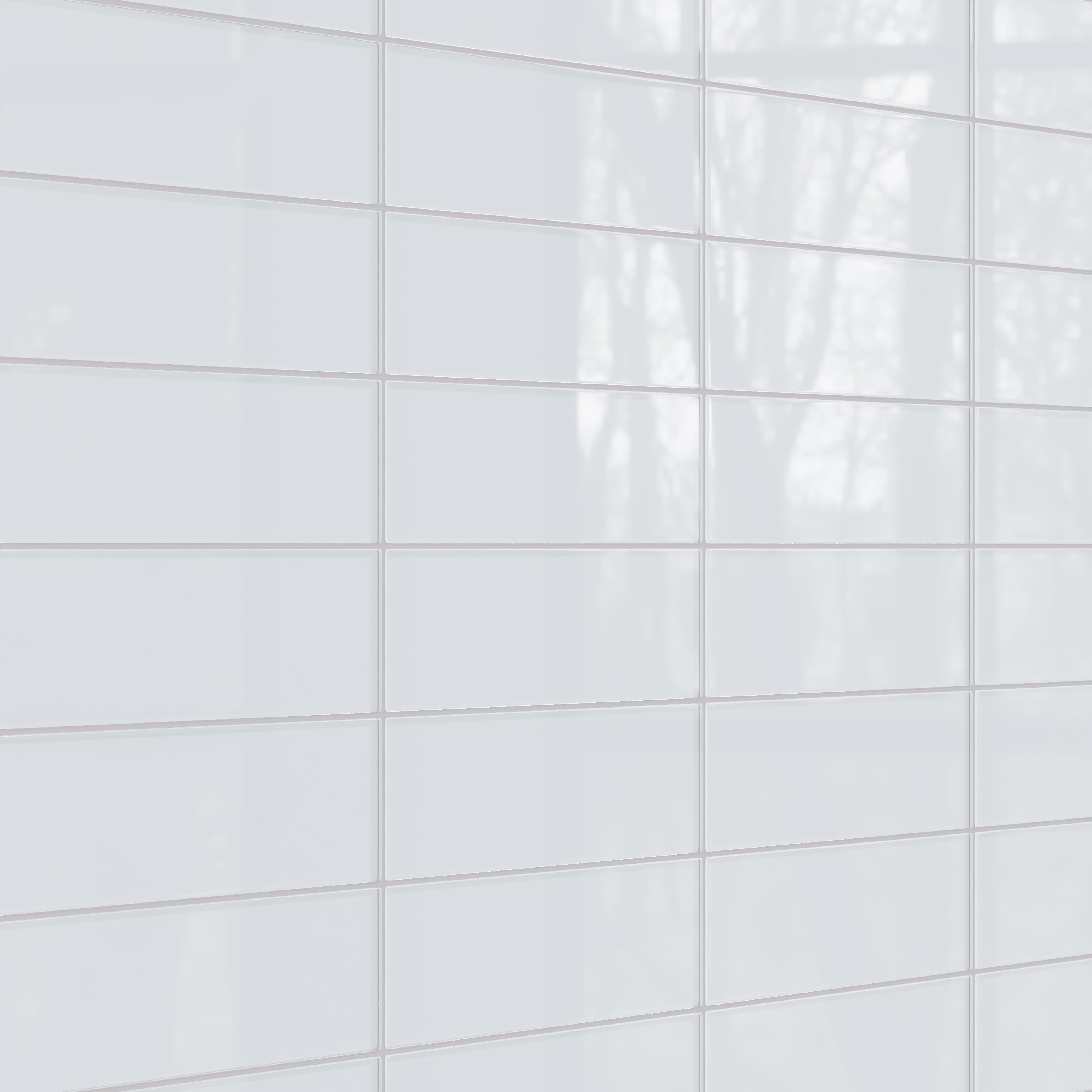 4x12 Glass Tile in Snowy Owl Gloss