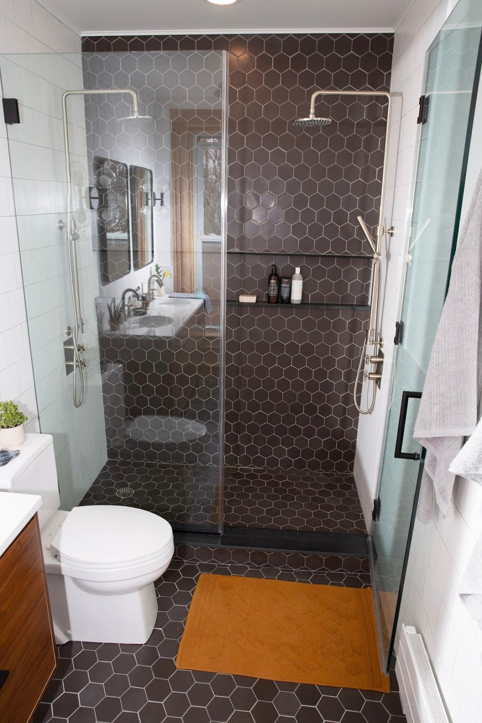 6" Hexagon Original Ceramic Tile in Carbon Matte